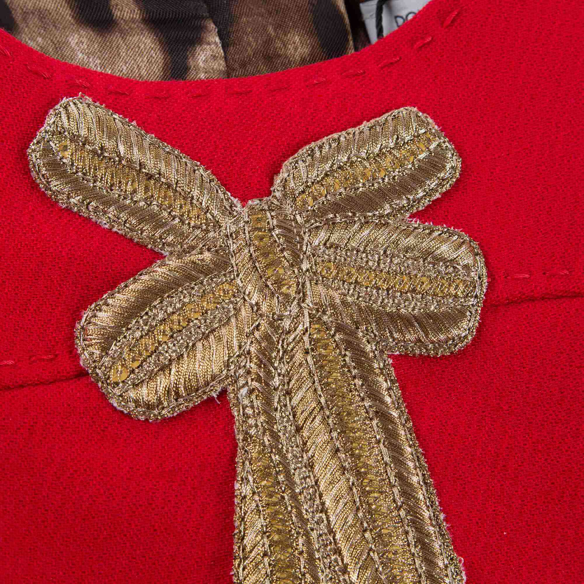 Girls Red Wool Dress