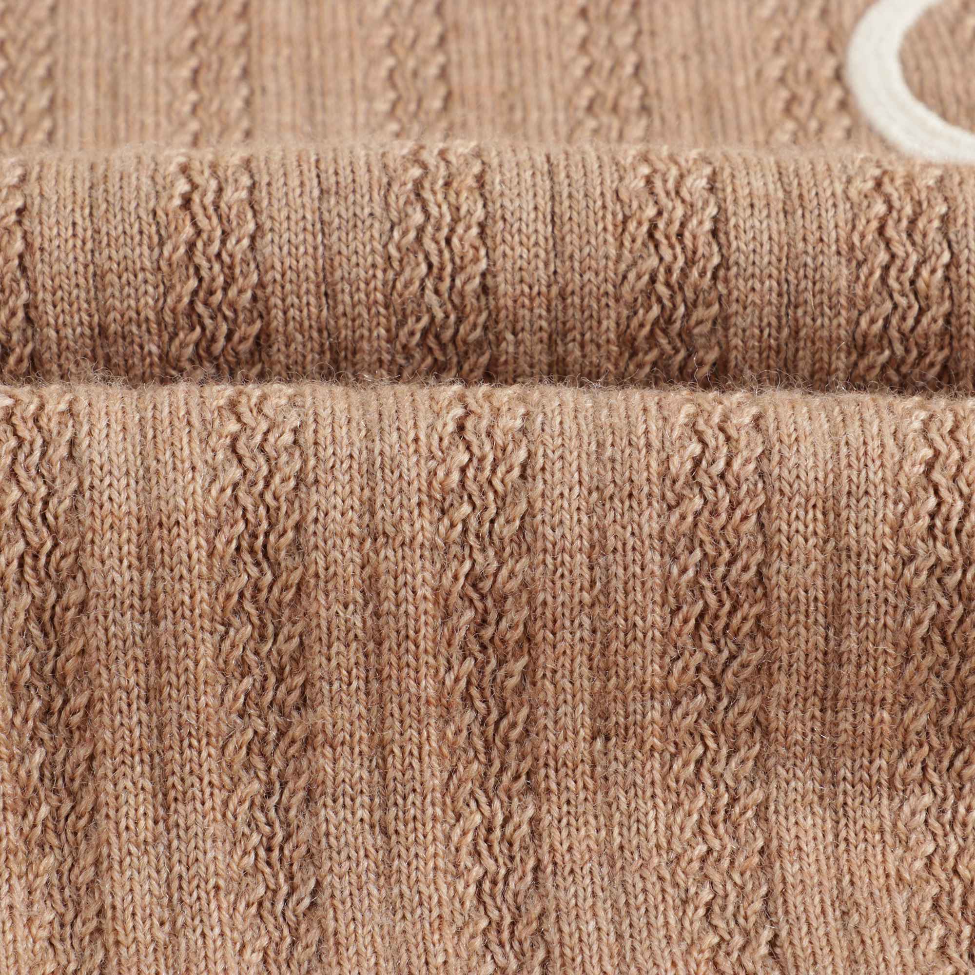 Boys & Girls Camel GG Knit Wool Turtleneck