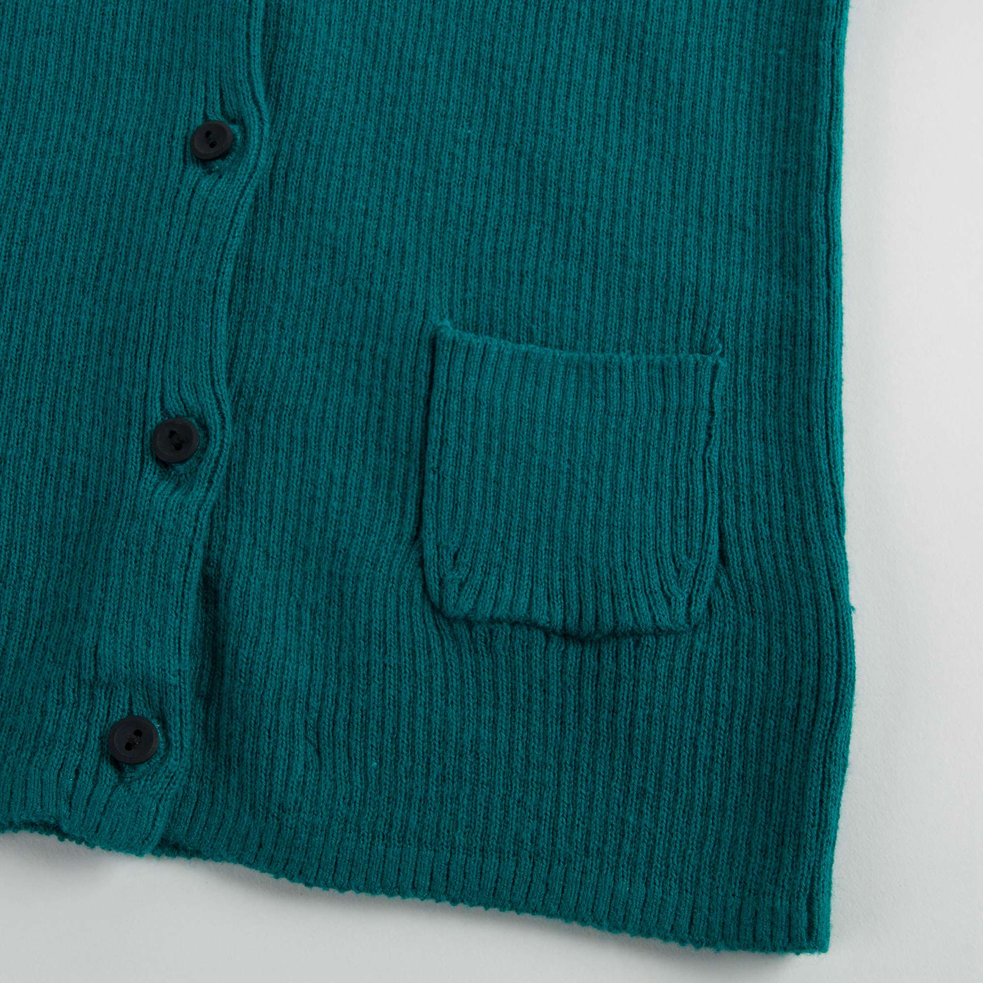 Girls Teal Cotton Zenobia Cardigan