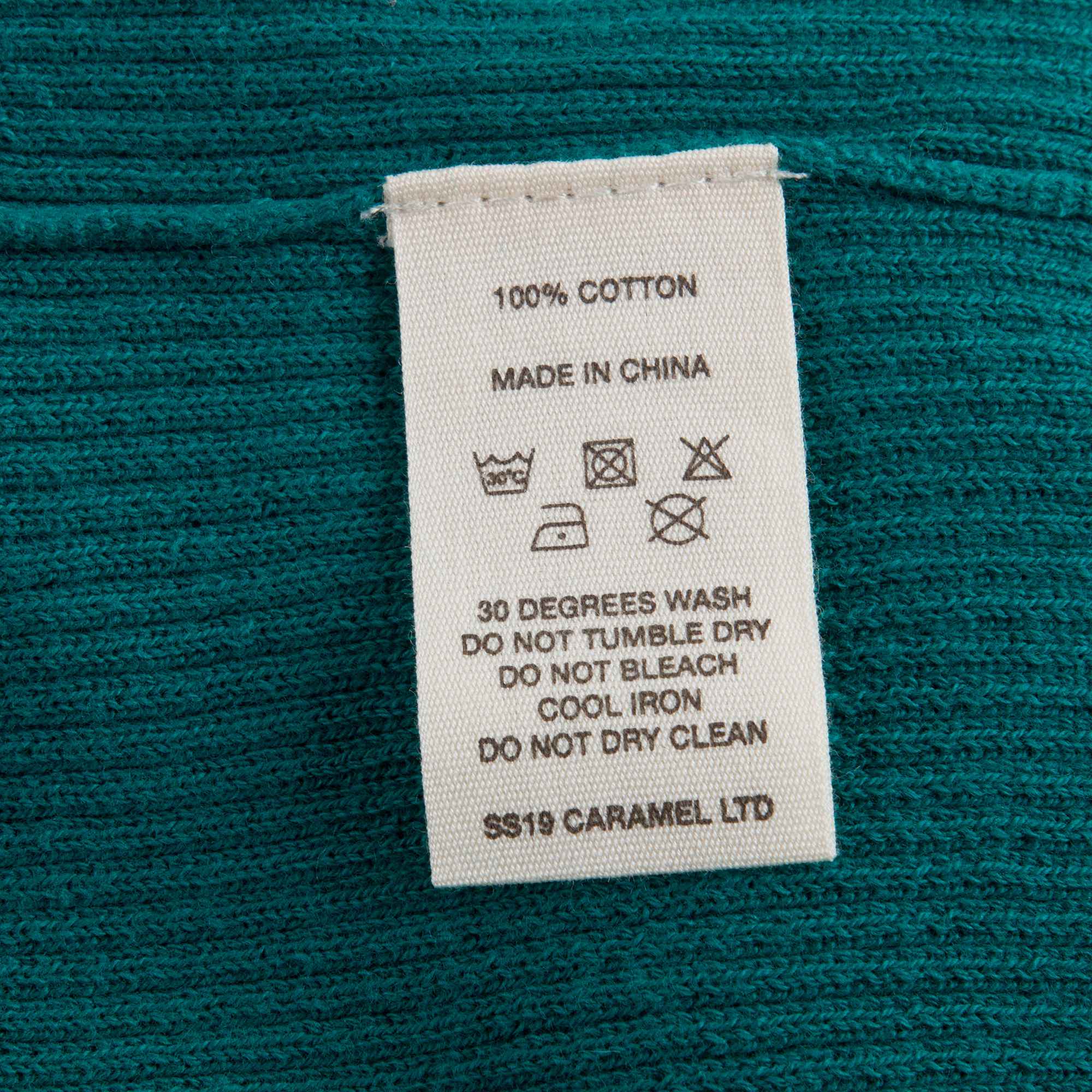 Girls Teal Cotton Zenobia Cardigan