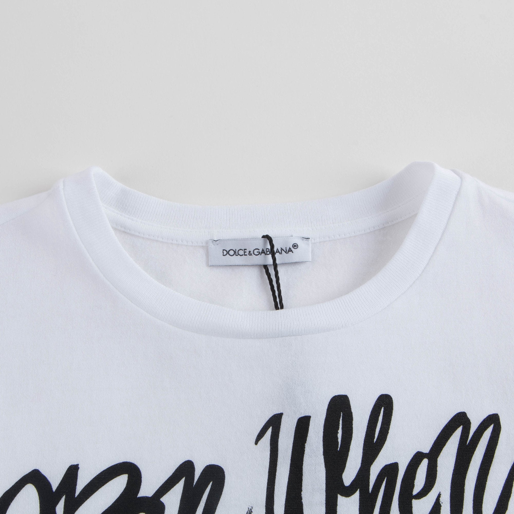 Girls White Printed Cotton T-shirt