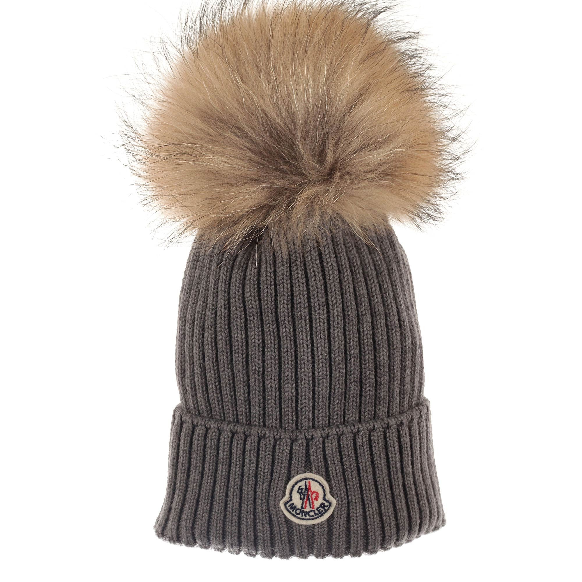 Boys & Girls Dark Grey Plush Trims Knitted Hat - CÉMAROSE | Children's Fashion Store - 1