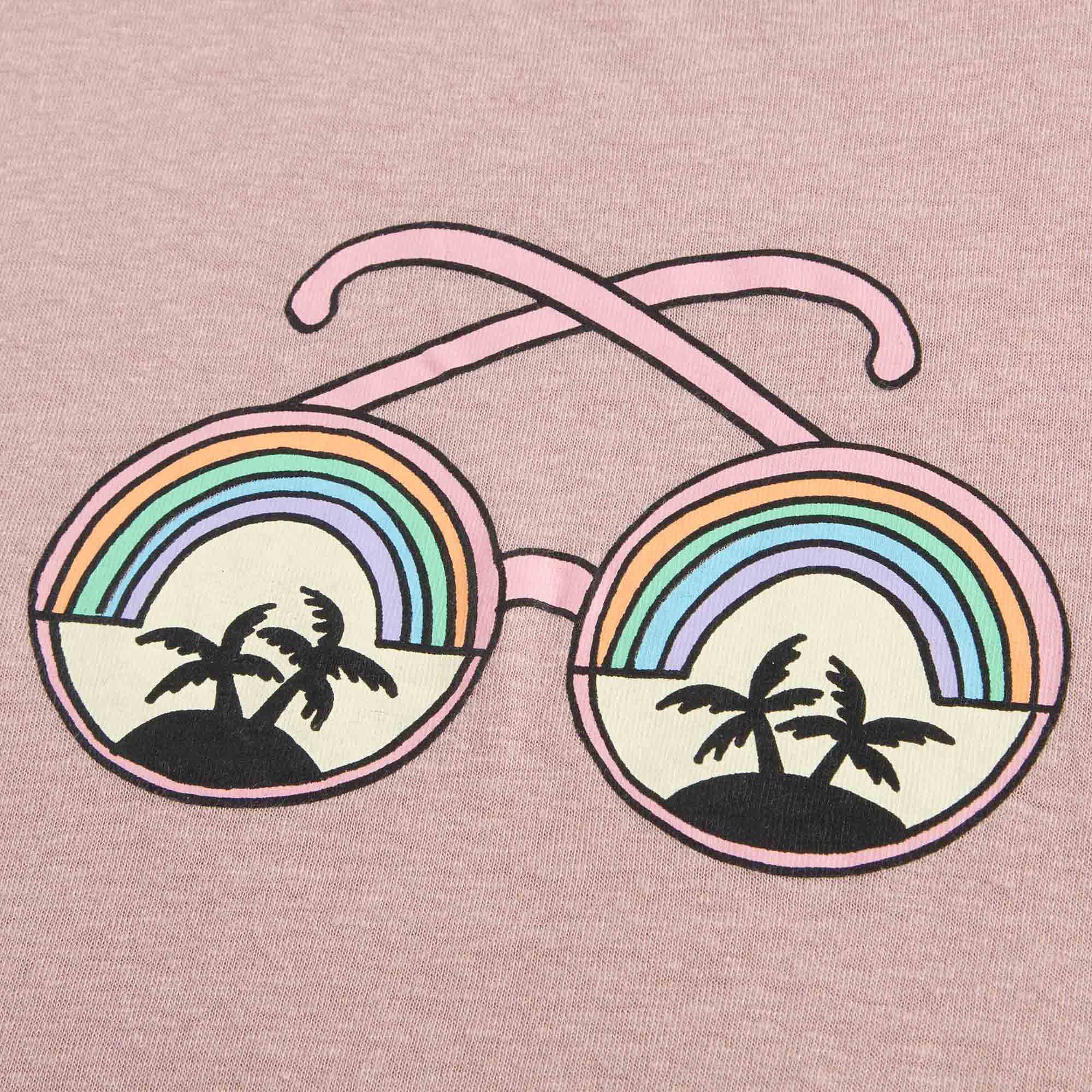 Girls Pink Sunglasses Print Chuckle T-shirt