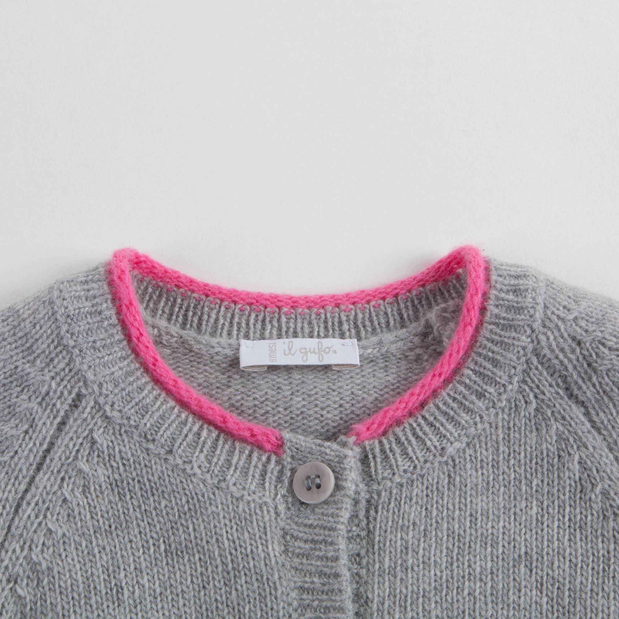 Baby Girls Grey Wool Cardigan