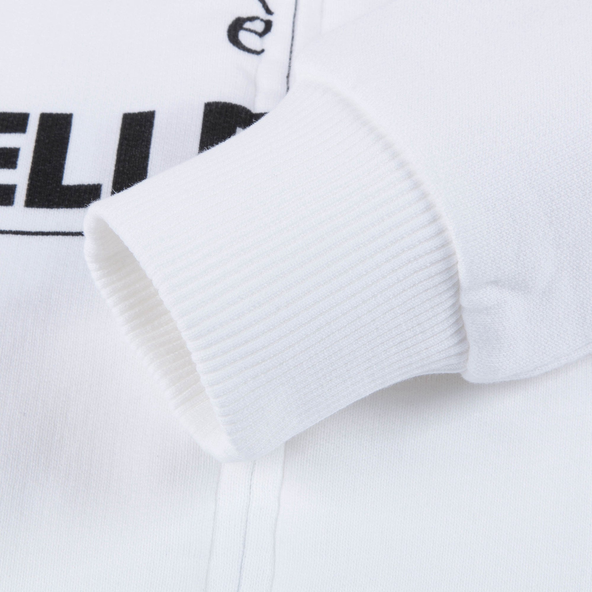 Girls White Love Cotton Zip-up Top