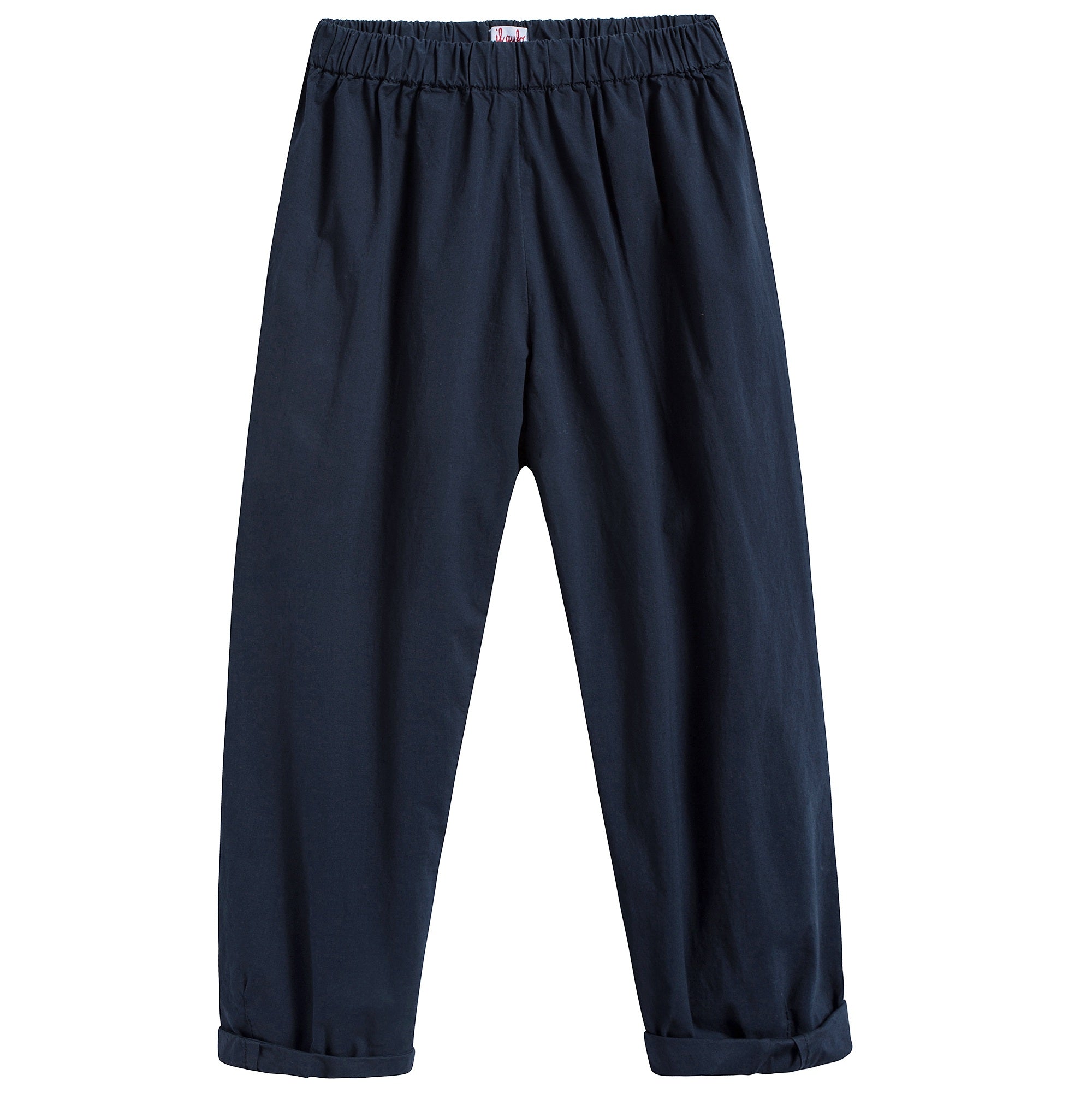 Girls Dark  Blue Cotton Trousers