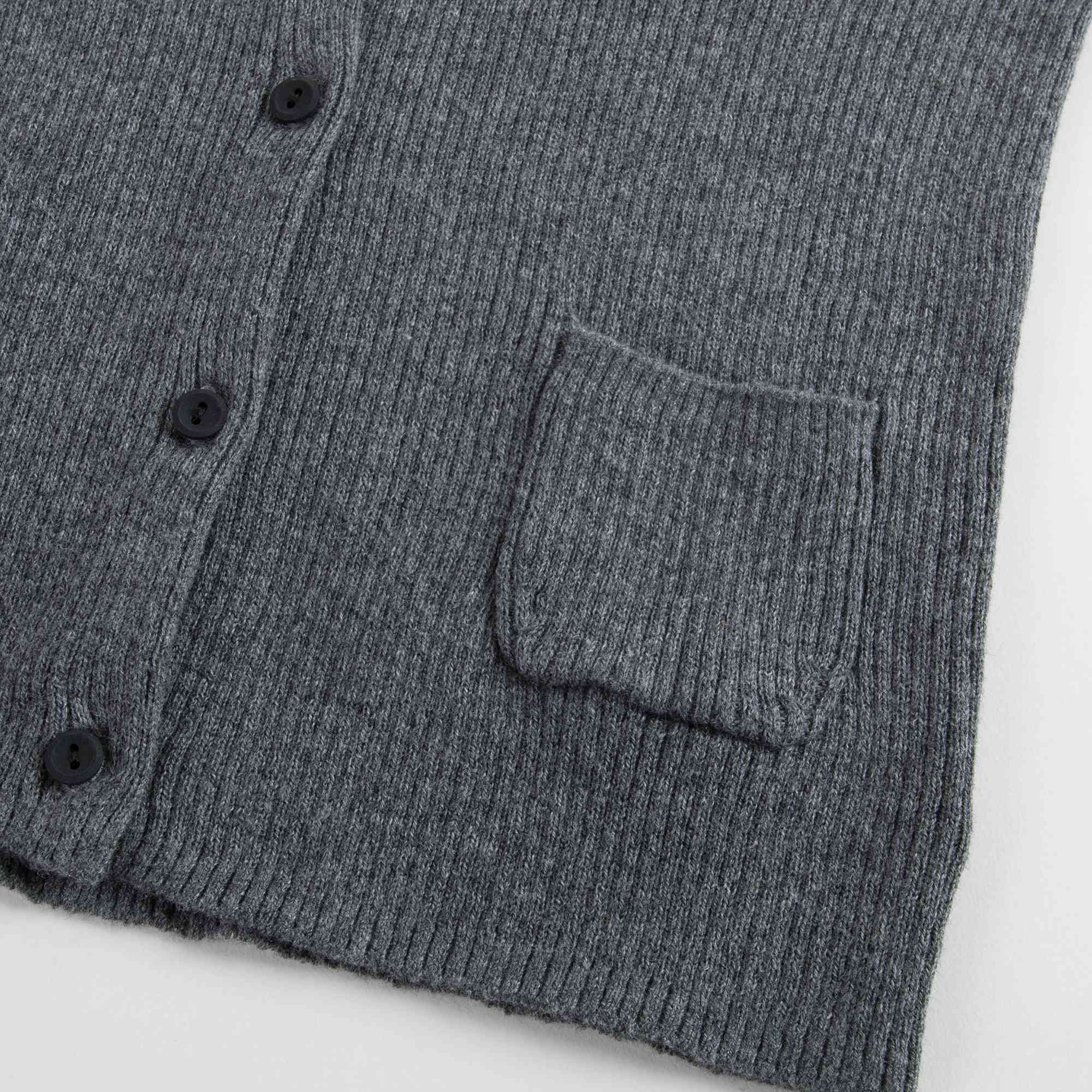 Girls Grey Cotton Zenobia Cardigan