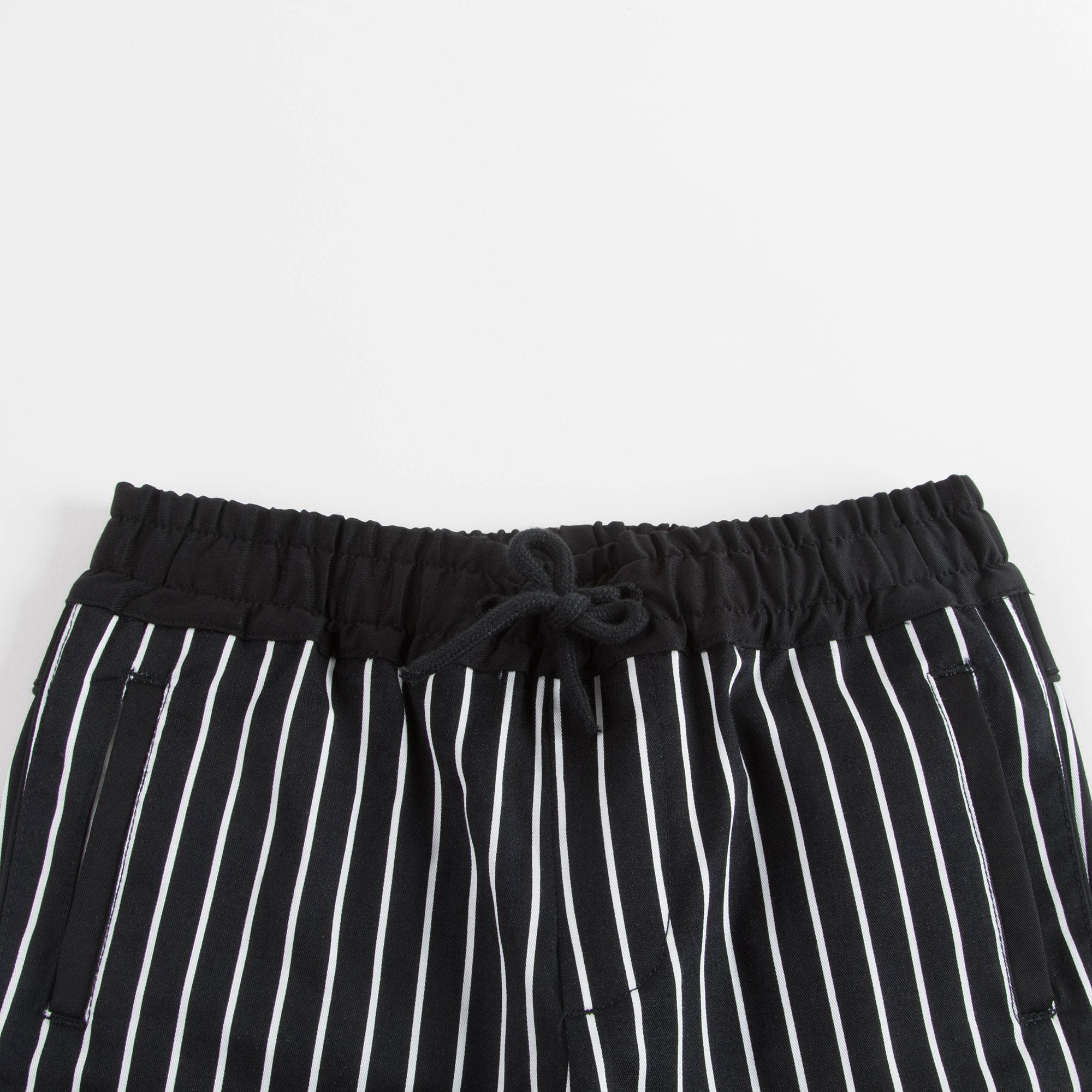 Baby Boys Black Striped Cotton Trousers
