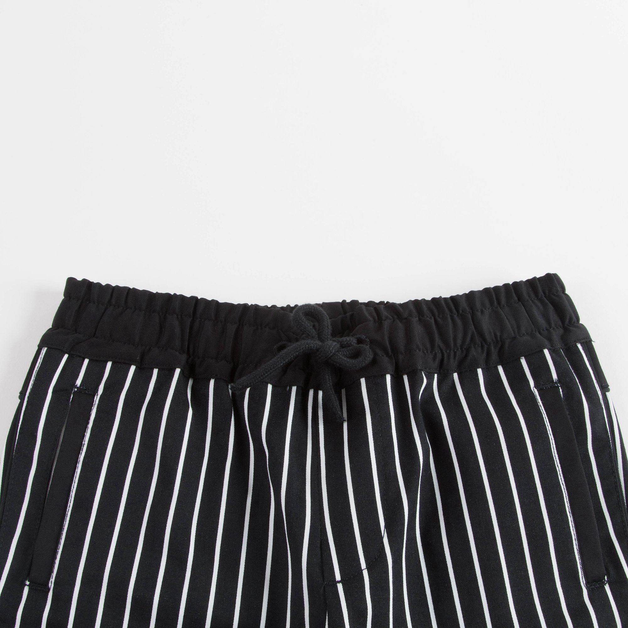 Baby Boys Black Striped Cotton Trousers