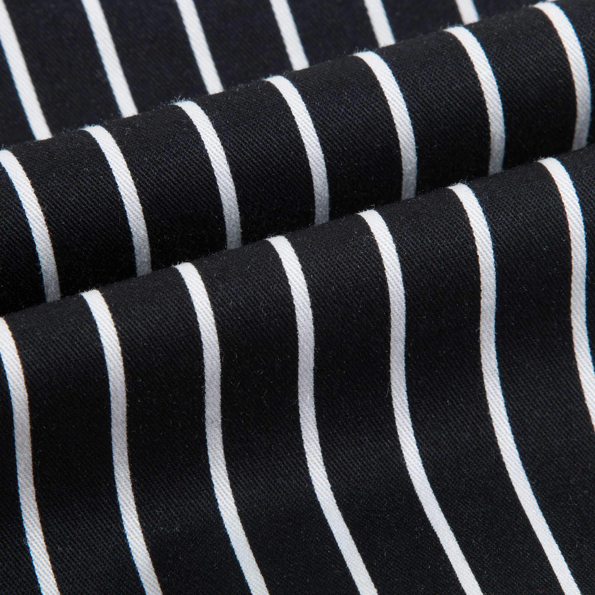 Baby Boys Black Striped Cotton Trousers