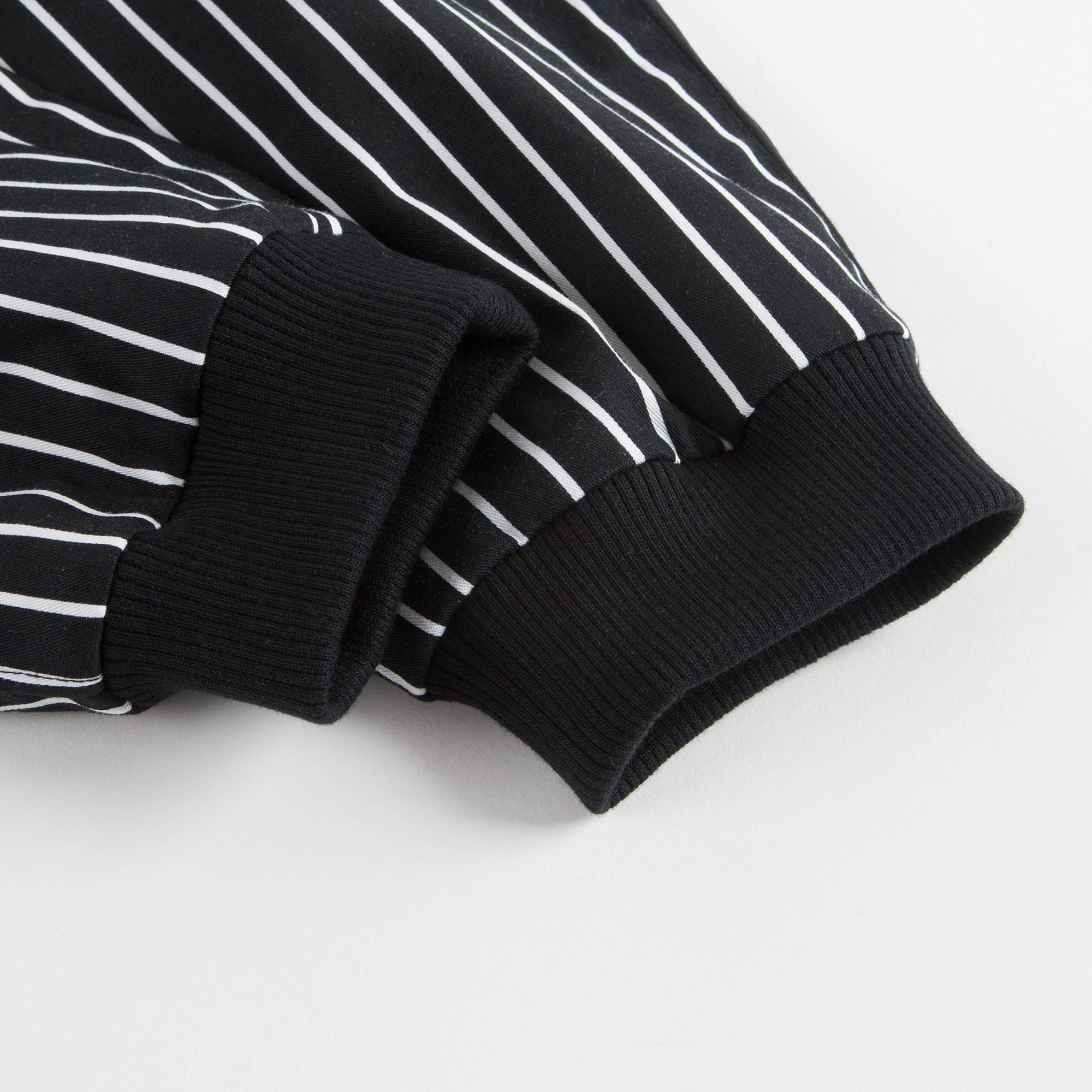 Baby Boys Black Striped Cotton Trousers