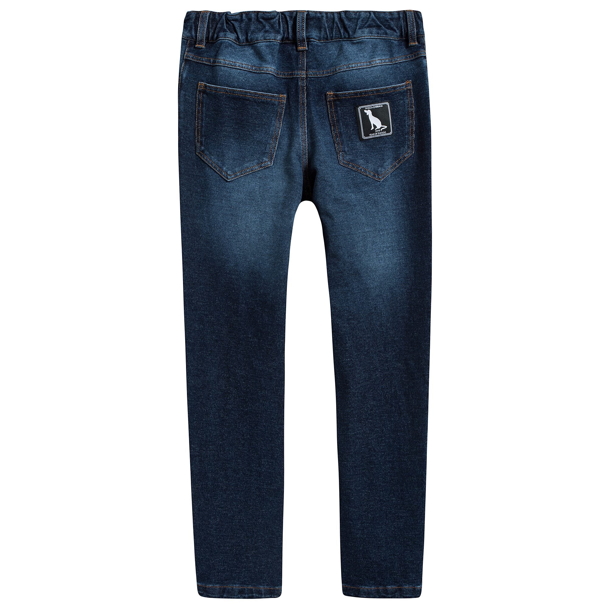 Girls Blue Cowboy Cotton Trousers