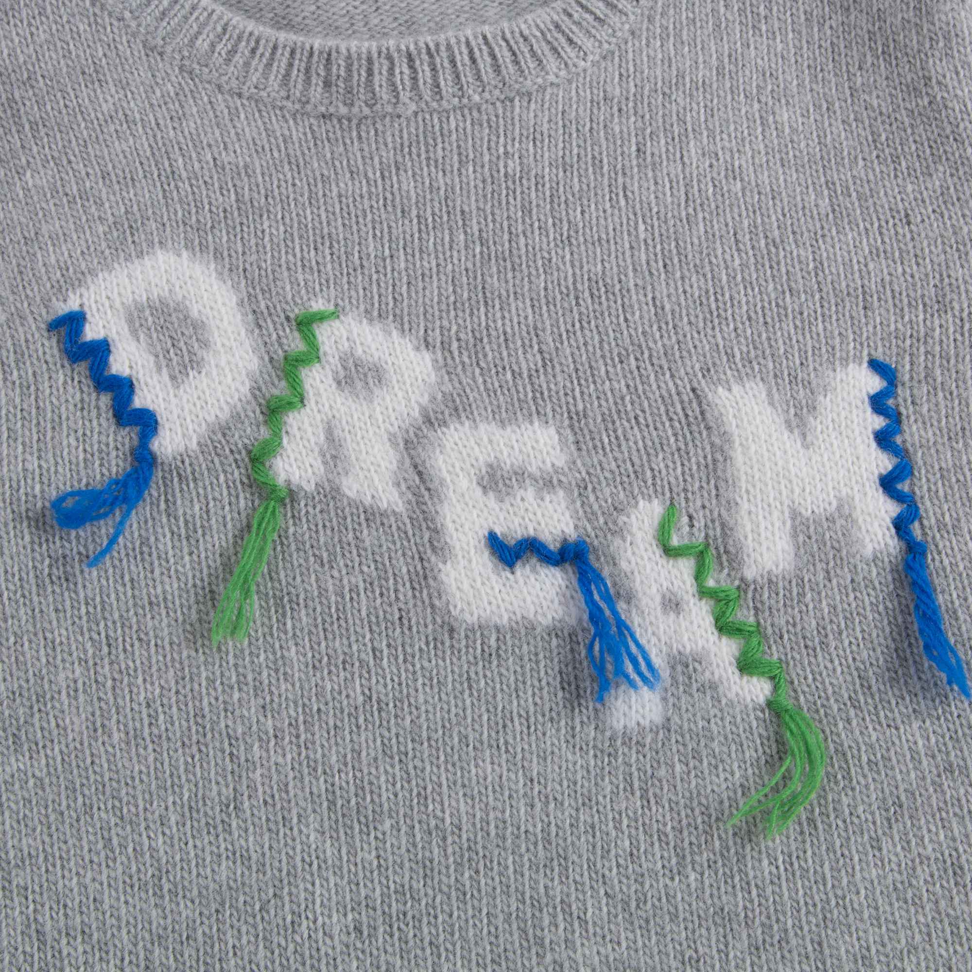 Girls Grey Wool Sweater