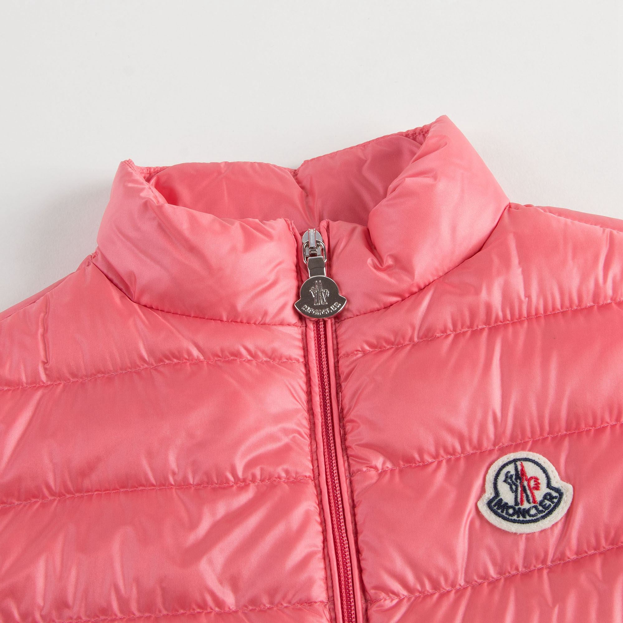 Girls Pink "New Cherame"Down Padded Gilet