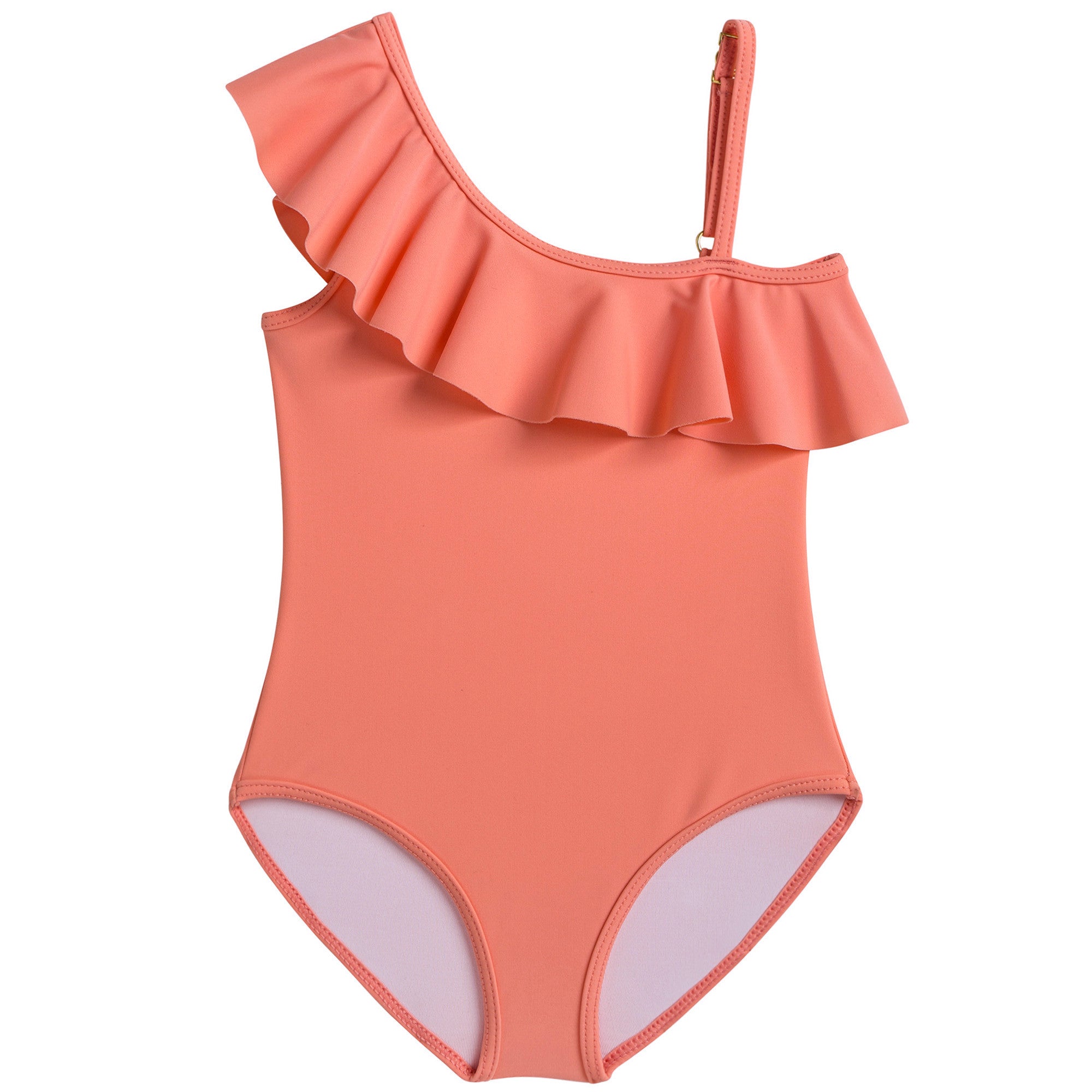 Girls Pale Orange Swimsuit