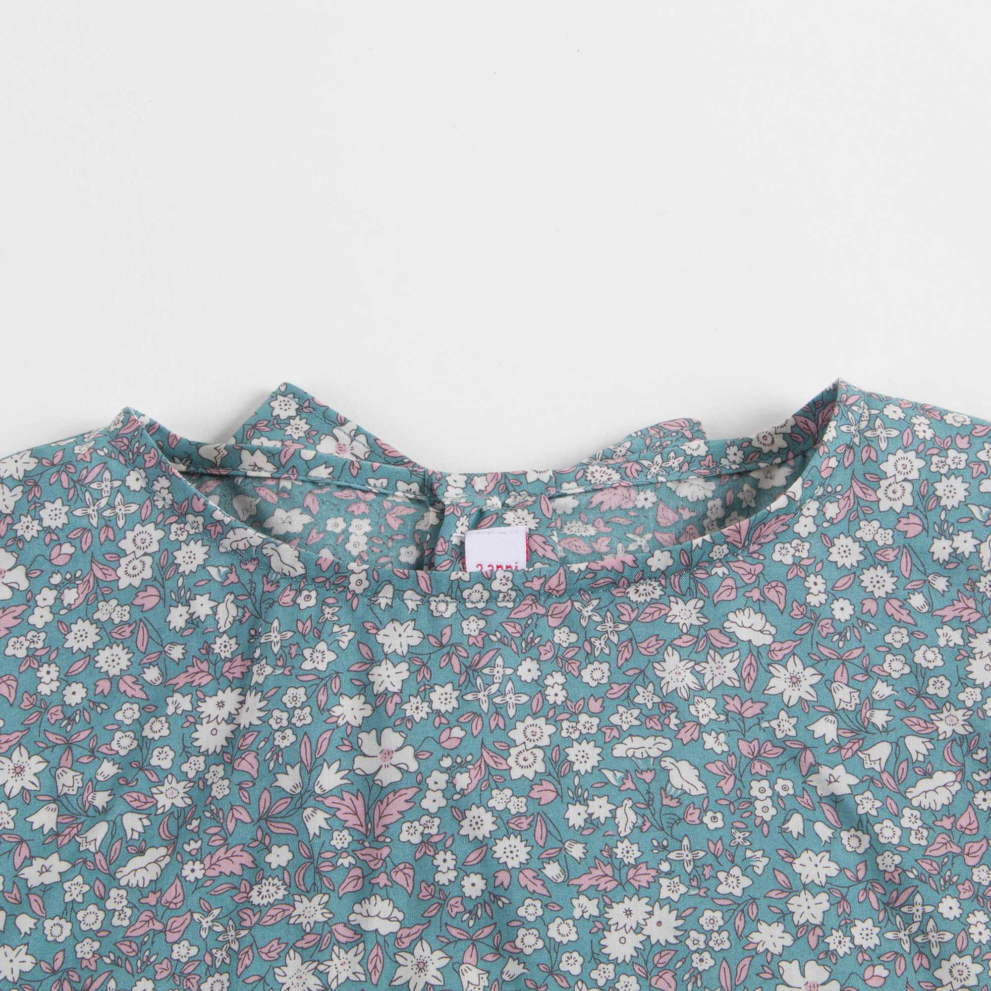 Girls Sage Green Cotton Shirt