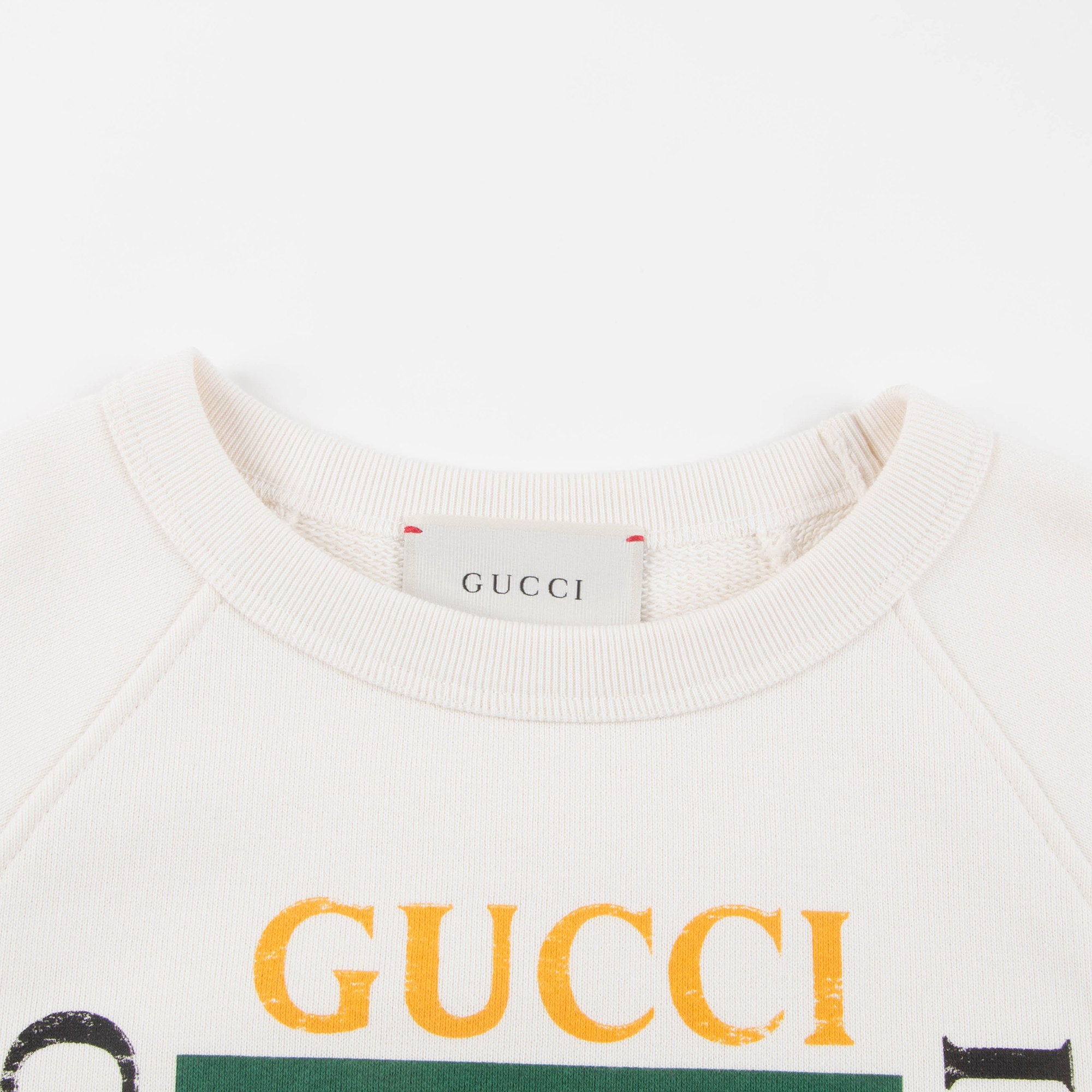Girls White Logo Cotton Sweatshirt