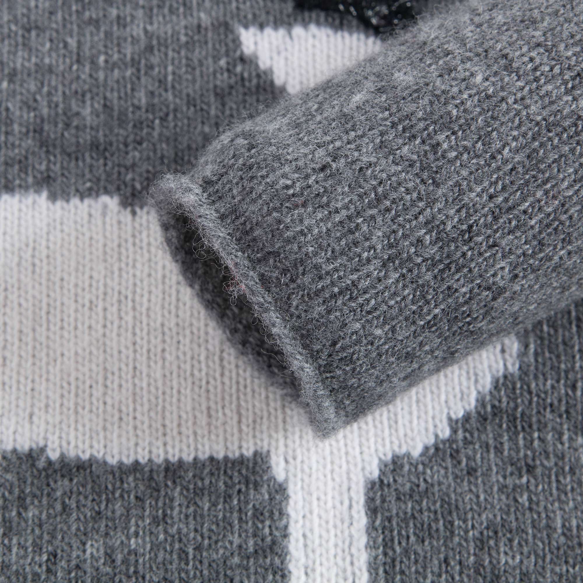 Girls Asphalt Grey Wool Sweater