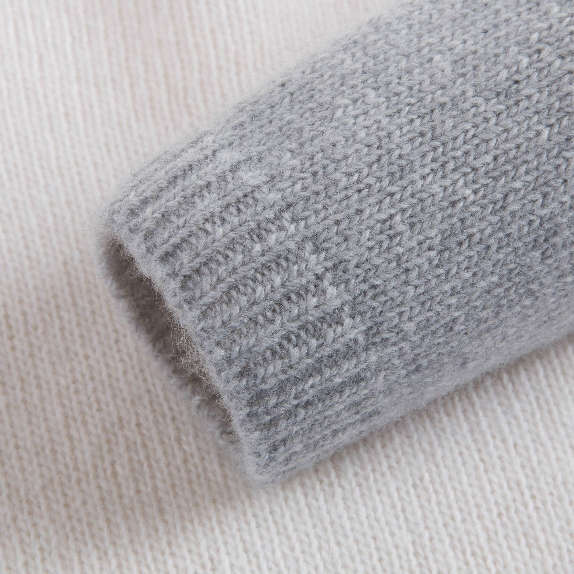 Girls Milk & Blue Wool Sweater