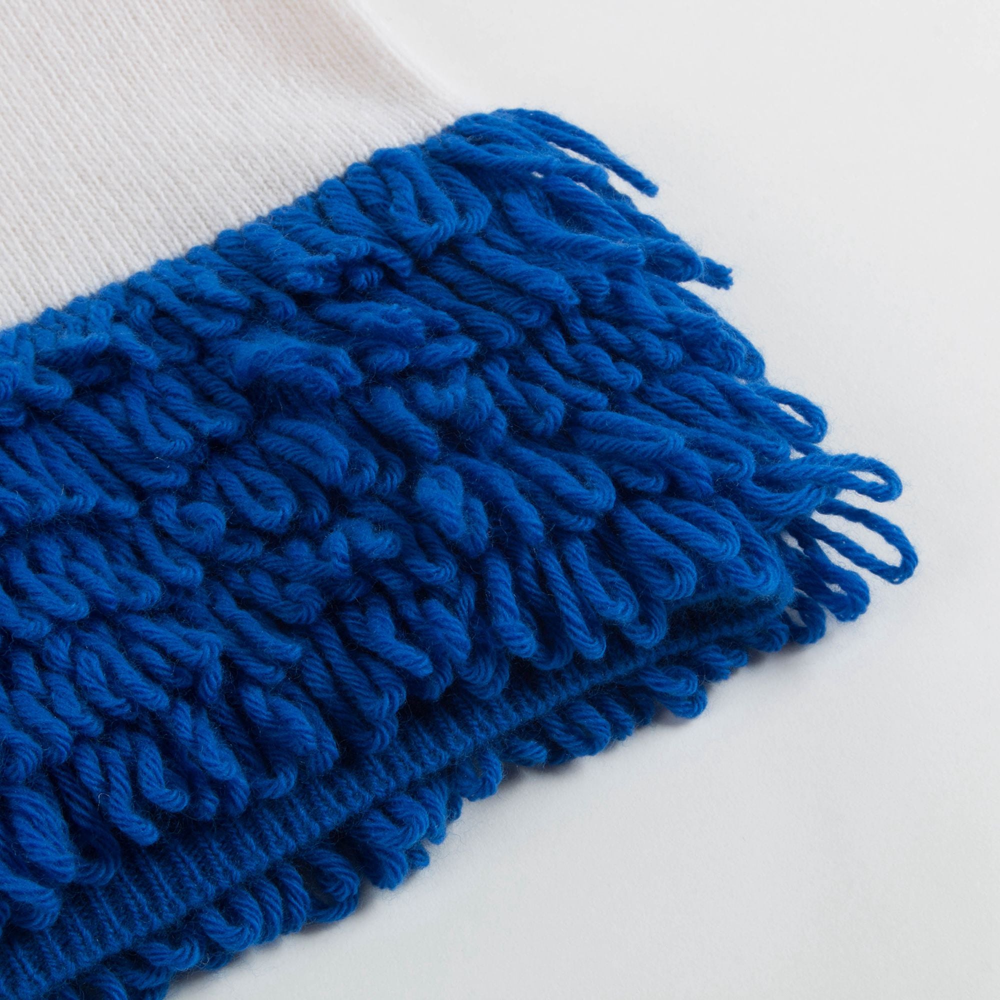 Girls Milk & Blue Wool Sweater