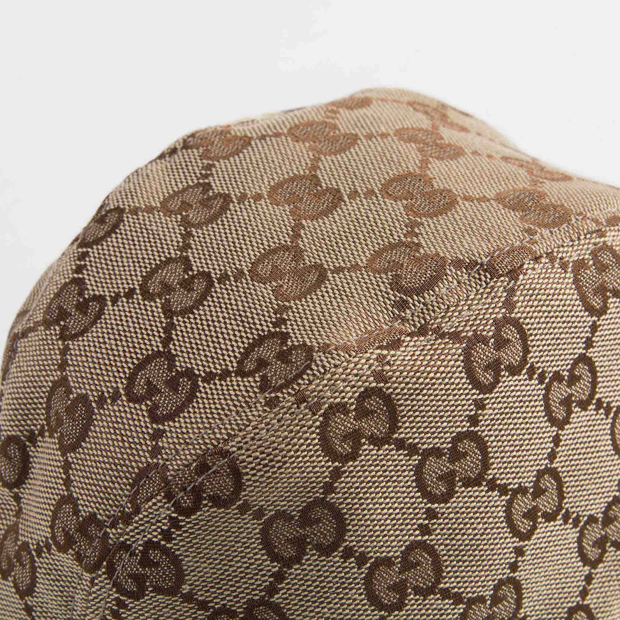 Girls Light Brown Striped Trims Sun Hat