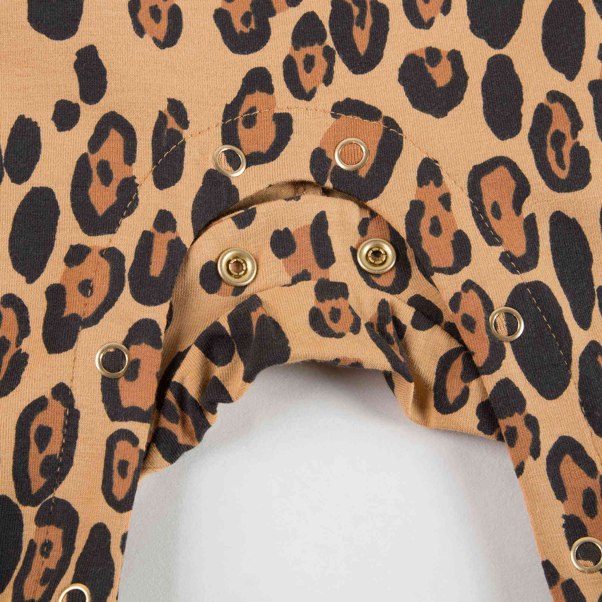 Baby Beige Basic Leopard Jumpsuit