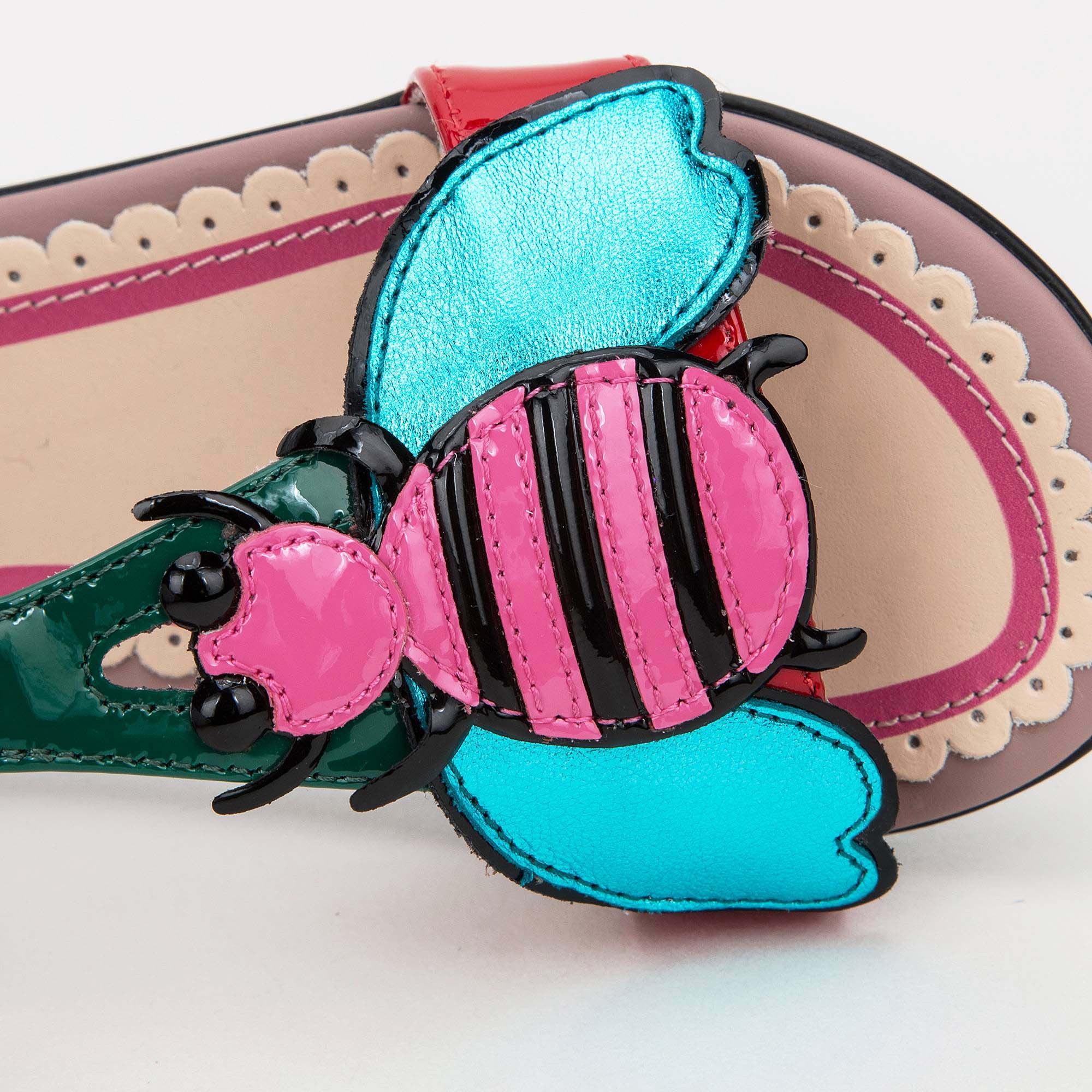 Girls Pink Patent Leather Sandals