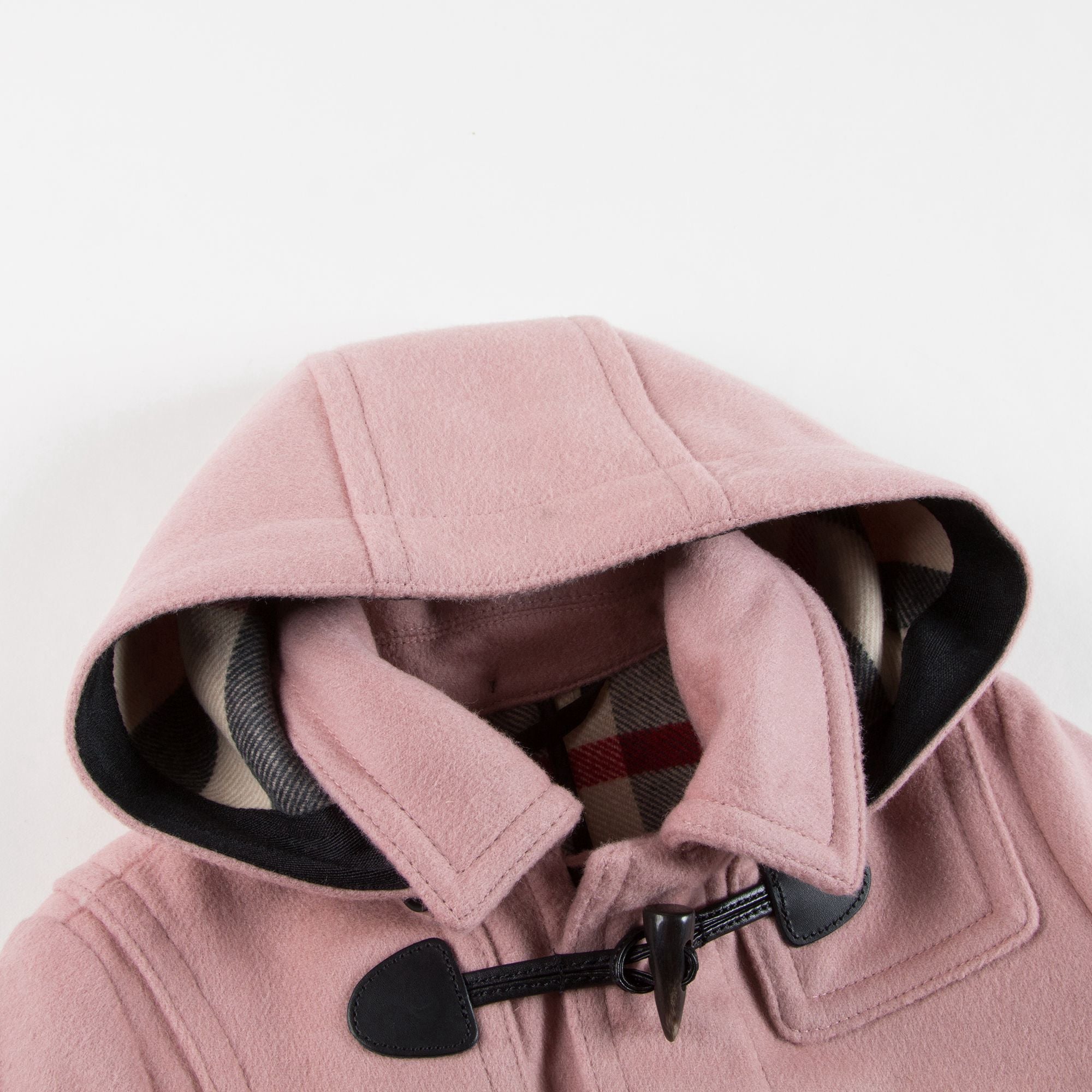 Girls Pale Pink Wool Duffle Coat