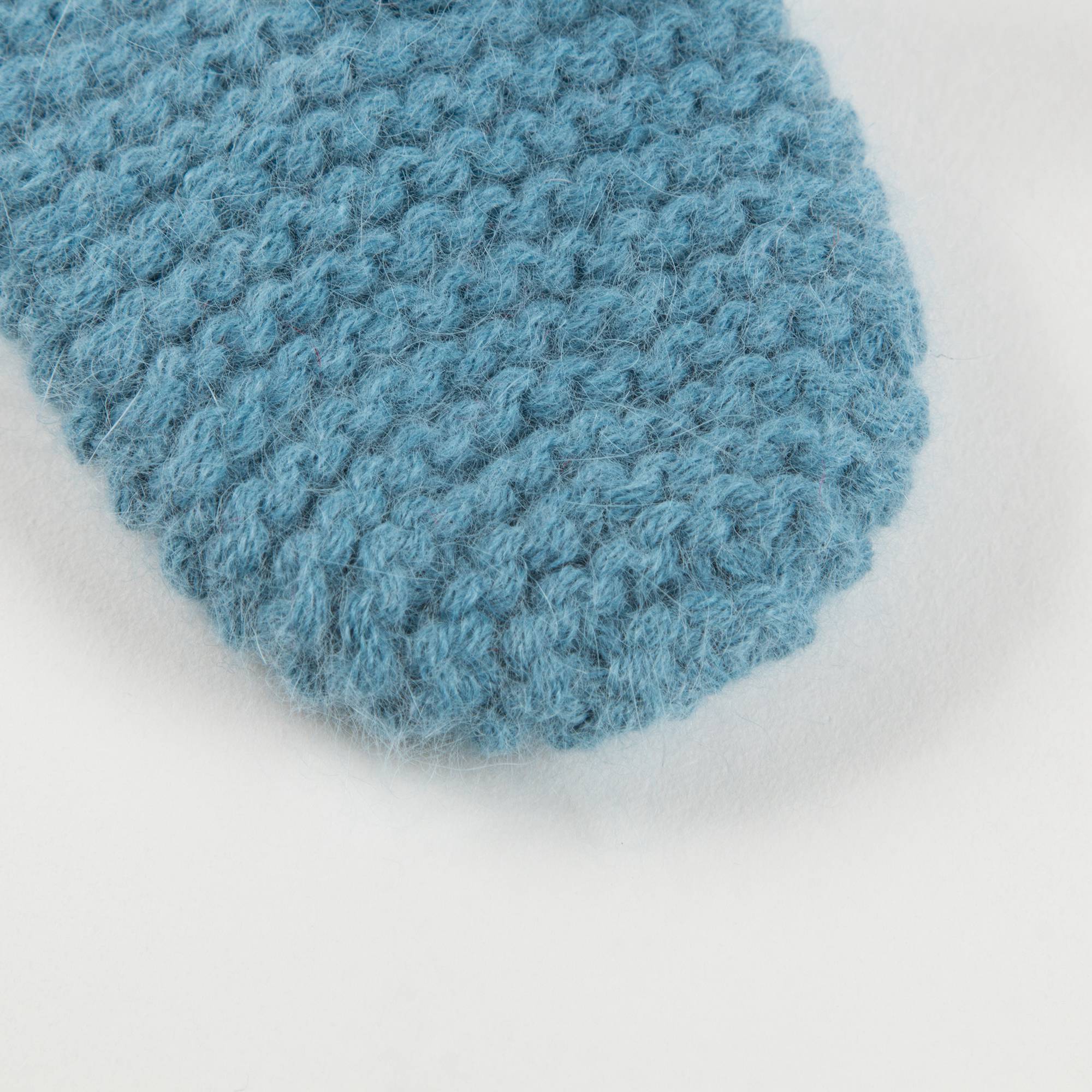 Girls Dusty Blue  Angora  Mittens