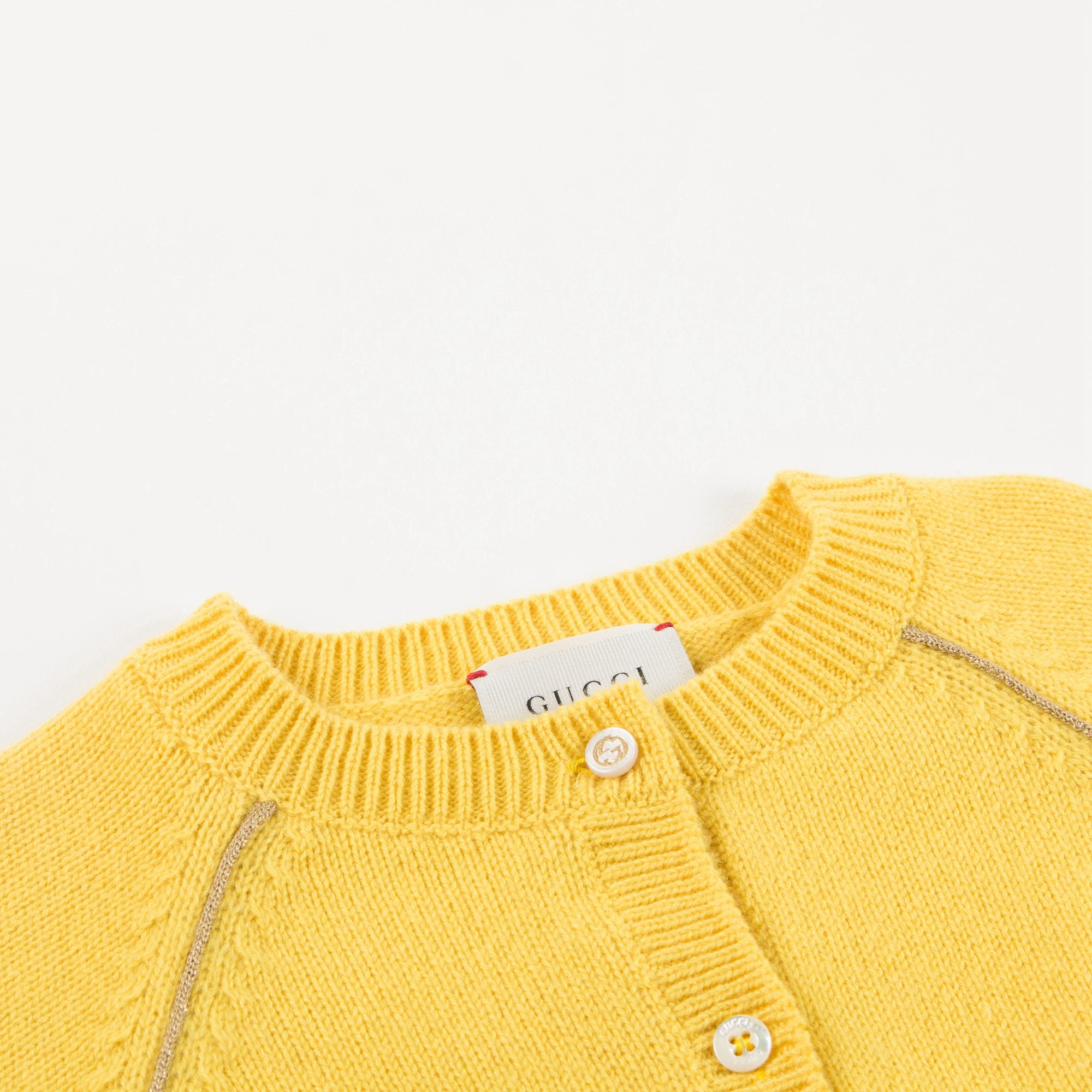 Girls Gold  Yellow  Cashmere  Cardigan