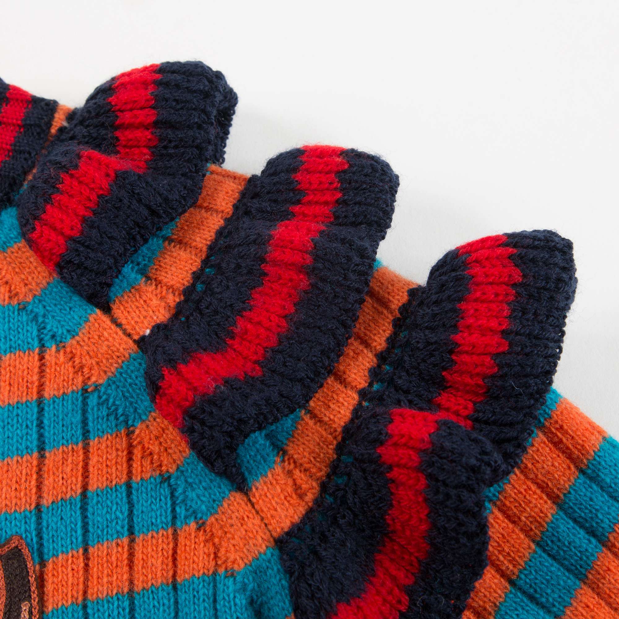 Girls Orange  Striped  Wool  Sweatshirt