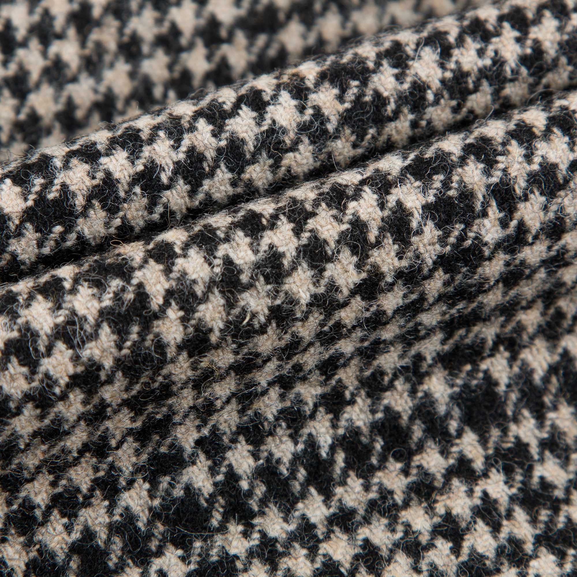 Baby Black Houndstooth  Wool  Coat