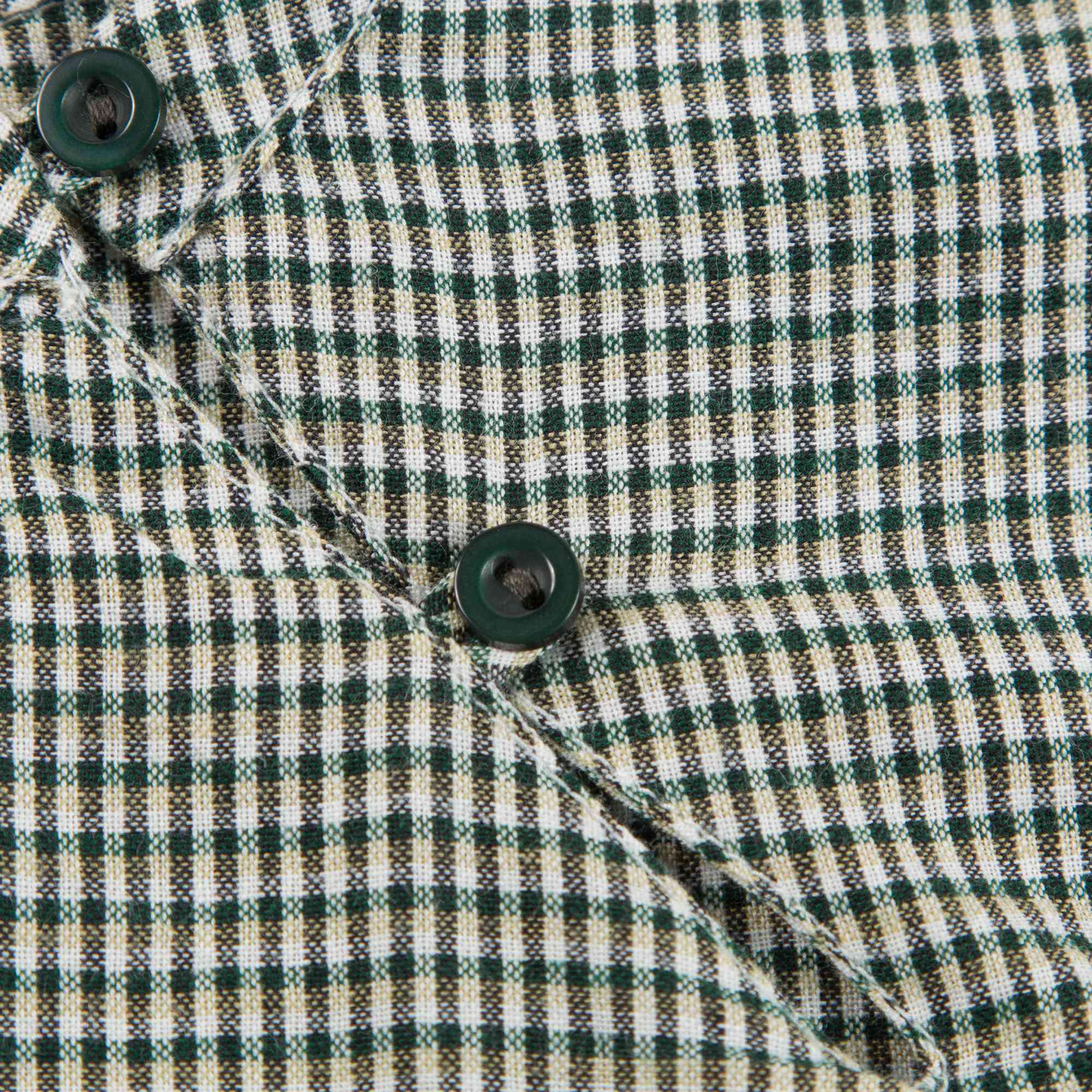 Girls Green  Micro Check Cotton Bluose