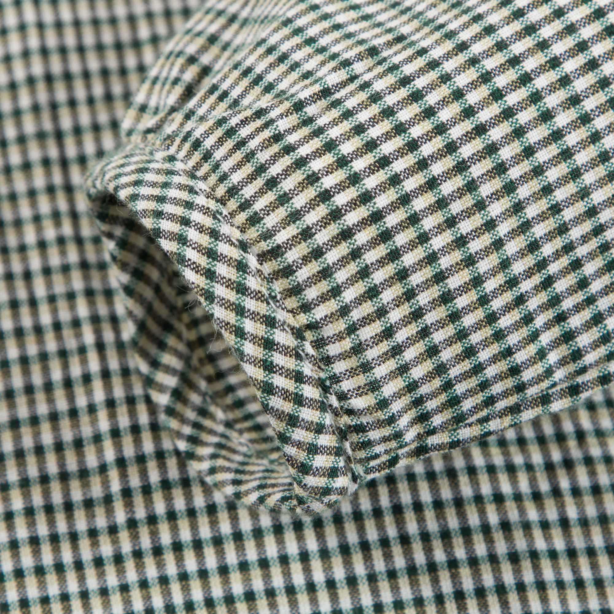 Girls Green  Micro Check Cotton Bluose