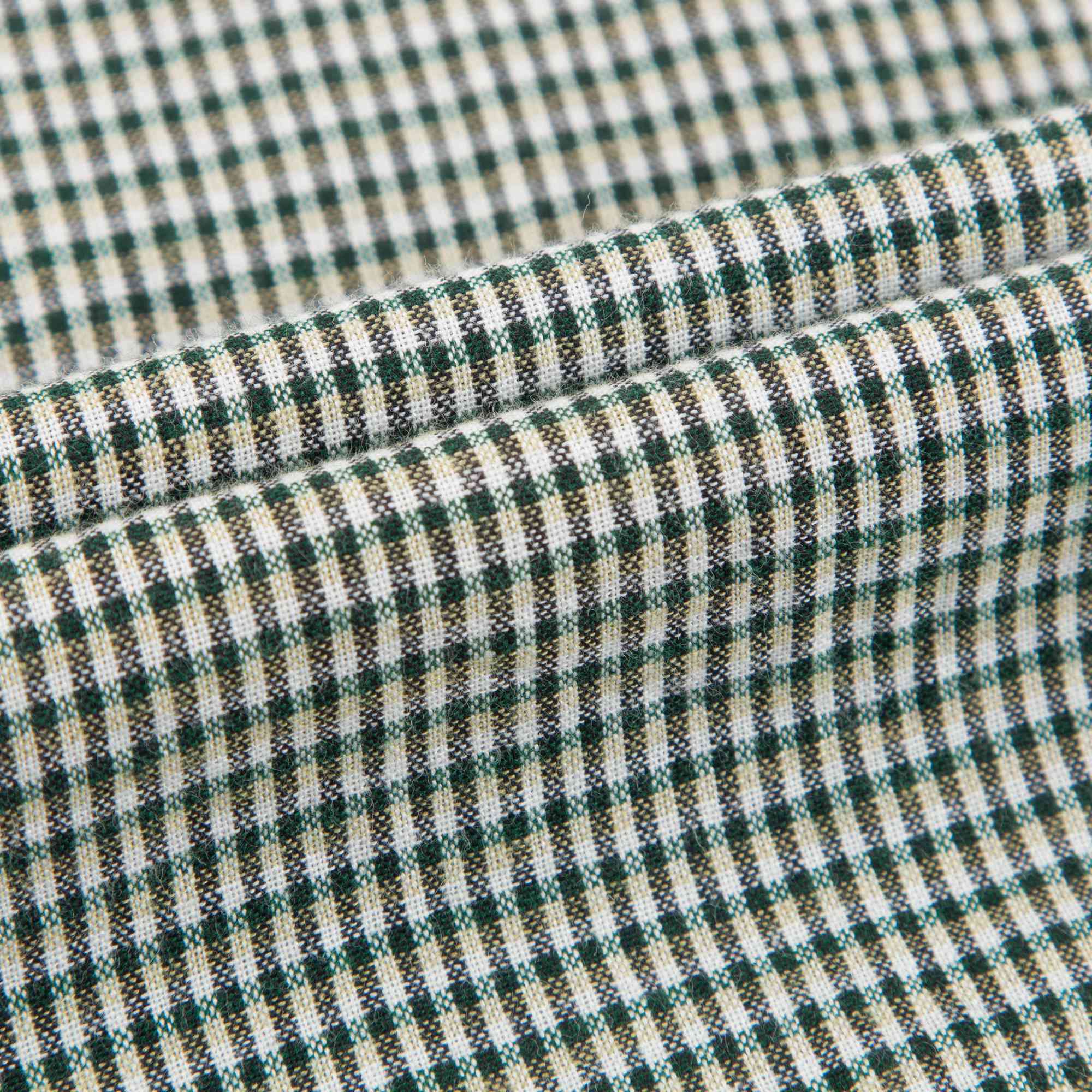 Girls Green  Micro Check Cotton Bluose