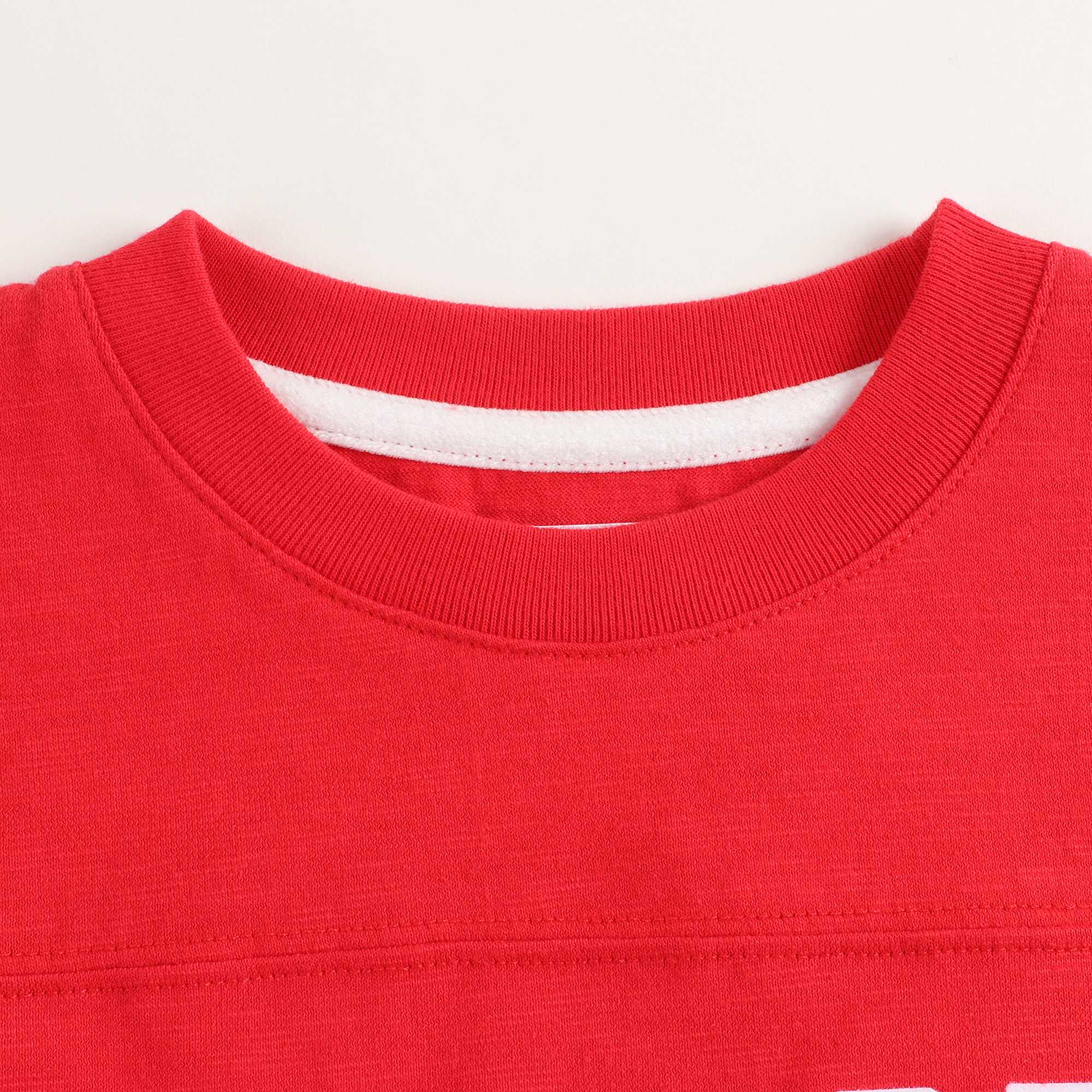 Girls Red Cotton T-shirt