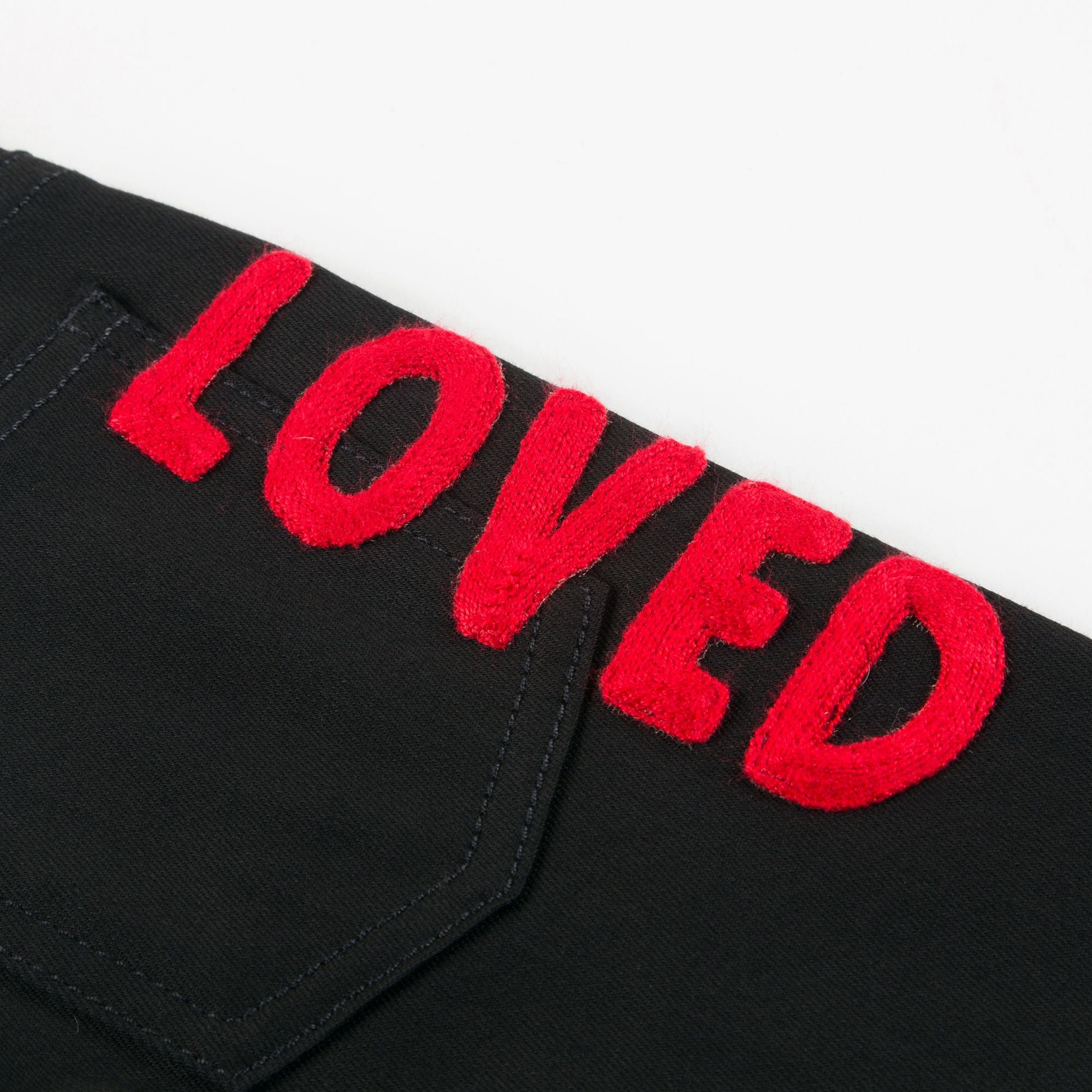 Girls Black Cotton Denim Ttousers