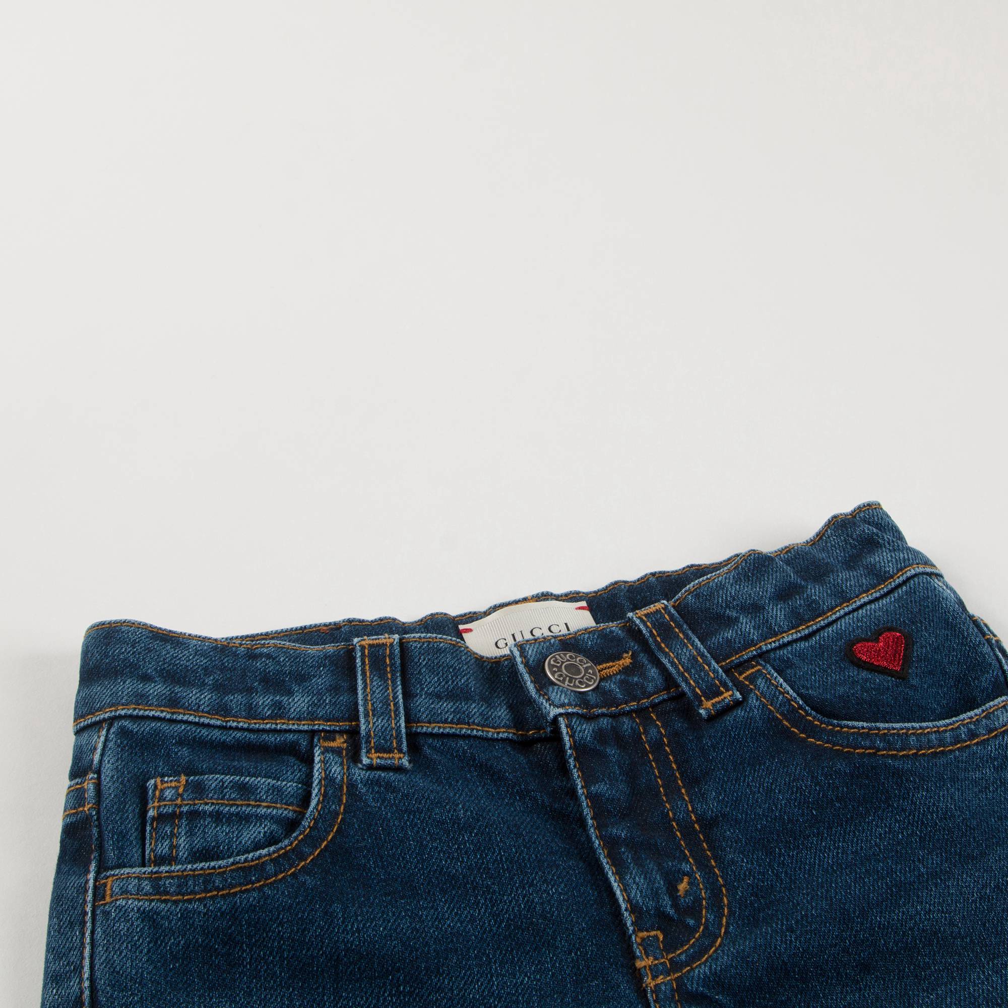 Girls Blue 鈥淟OVE鈥?Cotton Cowboy  Trousers