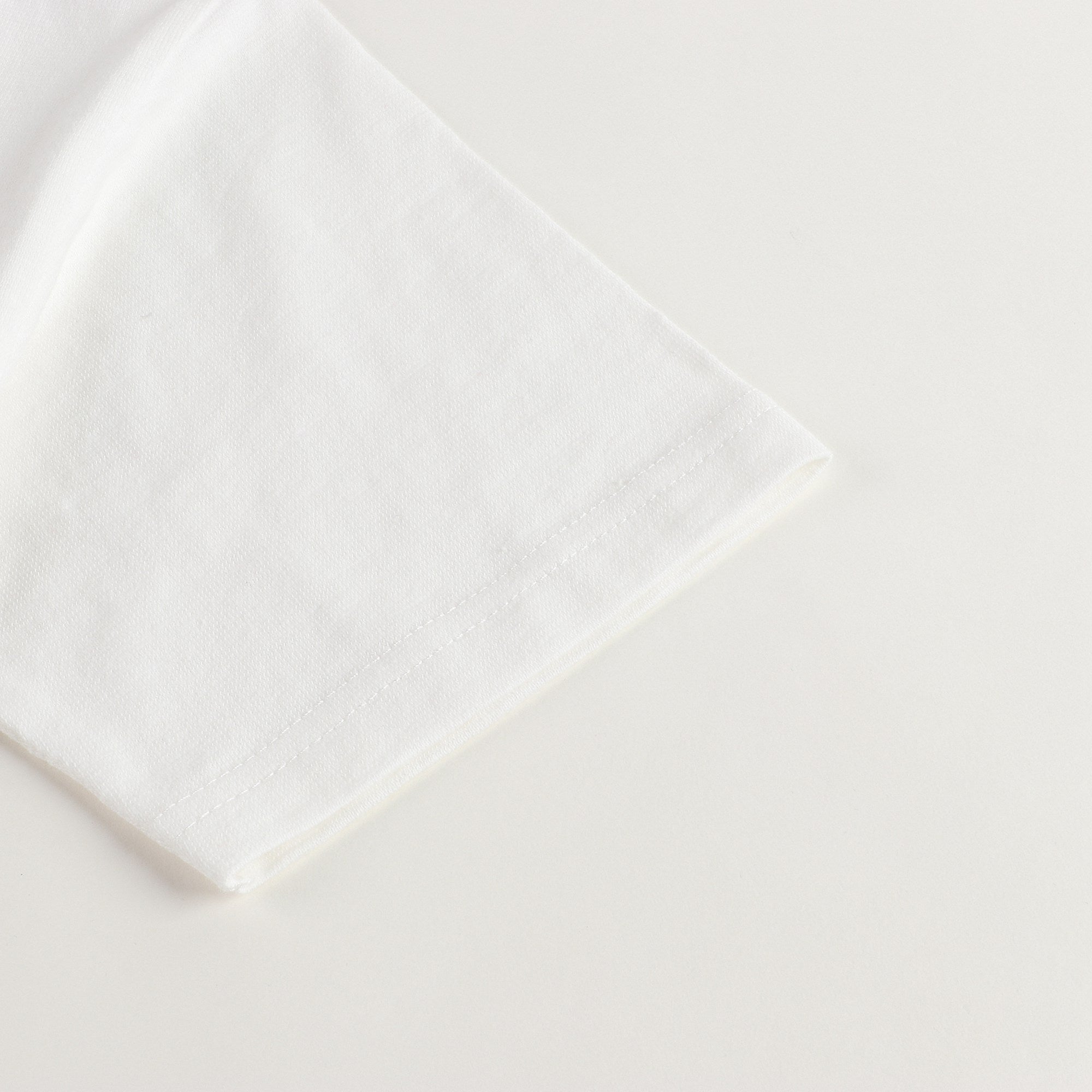 Girls White Cotton T-shirt