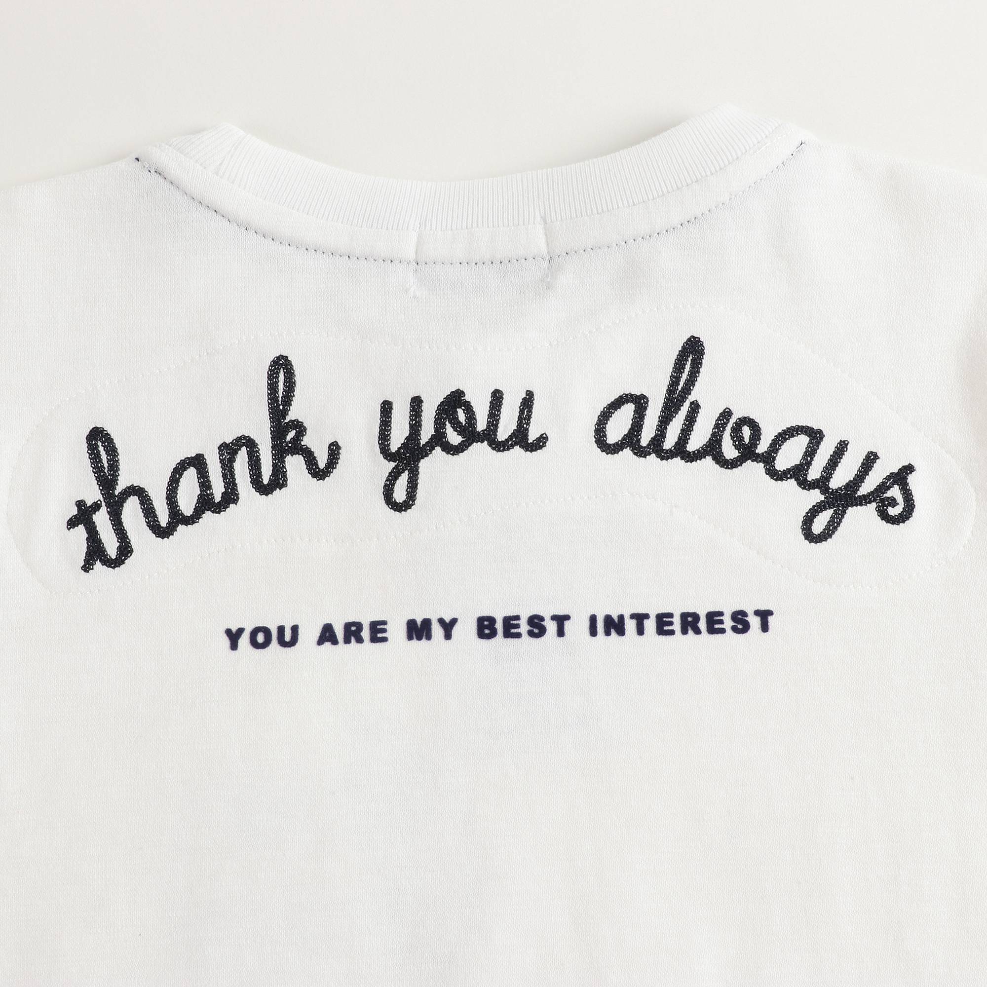 Girls White Cotton T-shirt