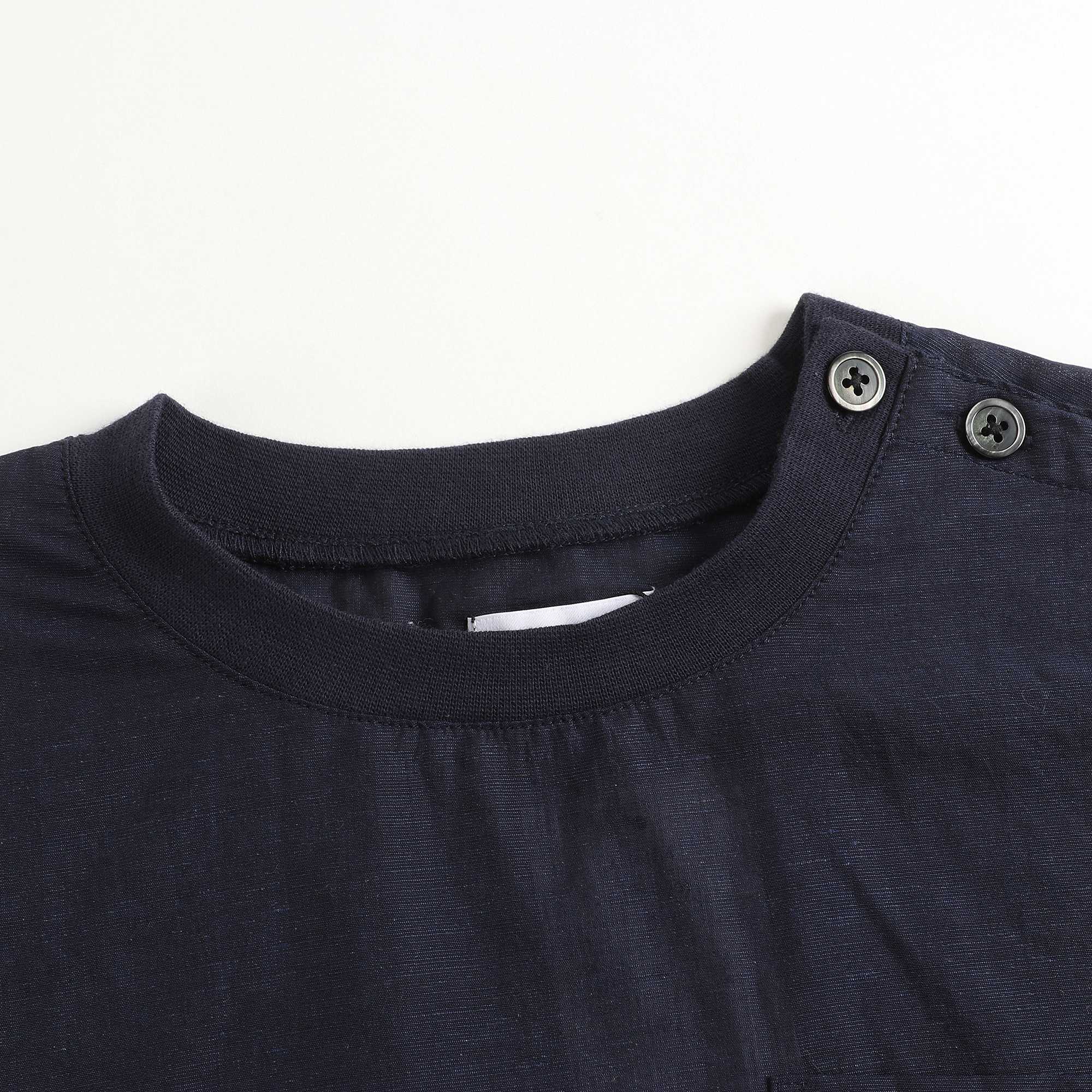 Girls Navy Pocket T-shirt