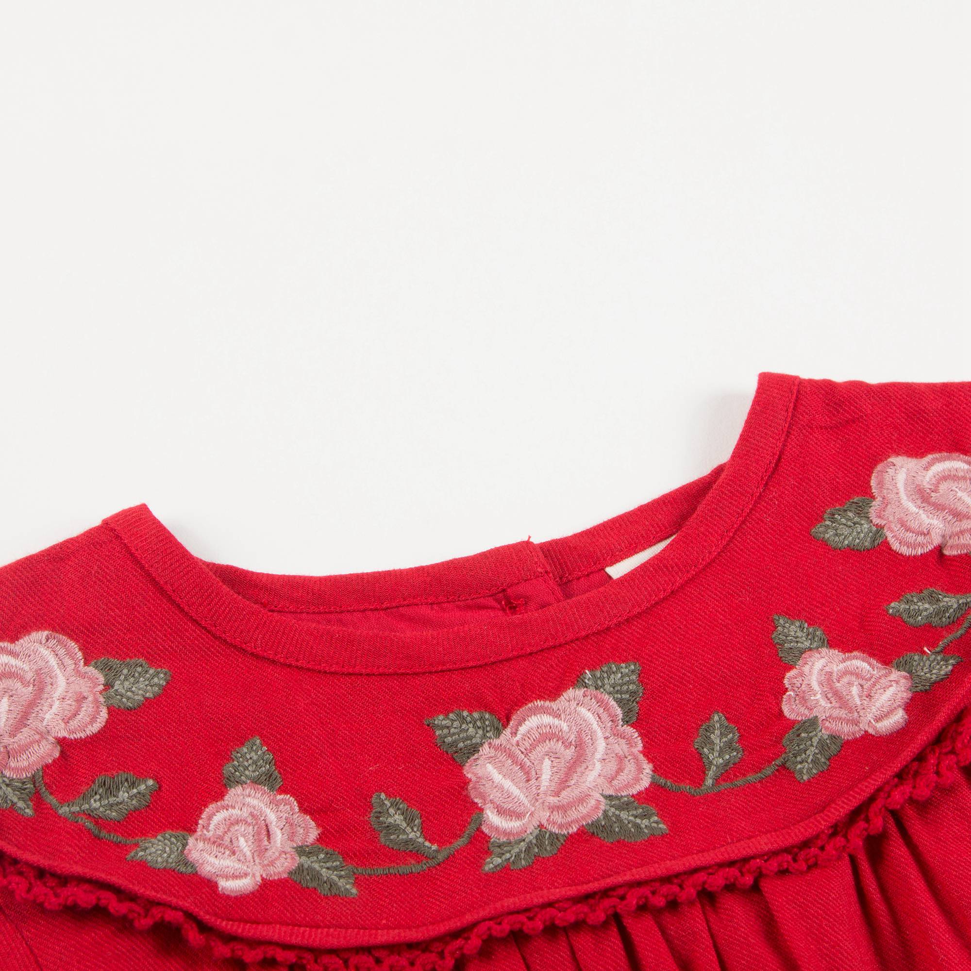 Girls Red Cotton Blouse