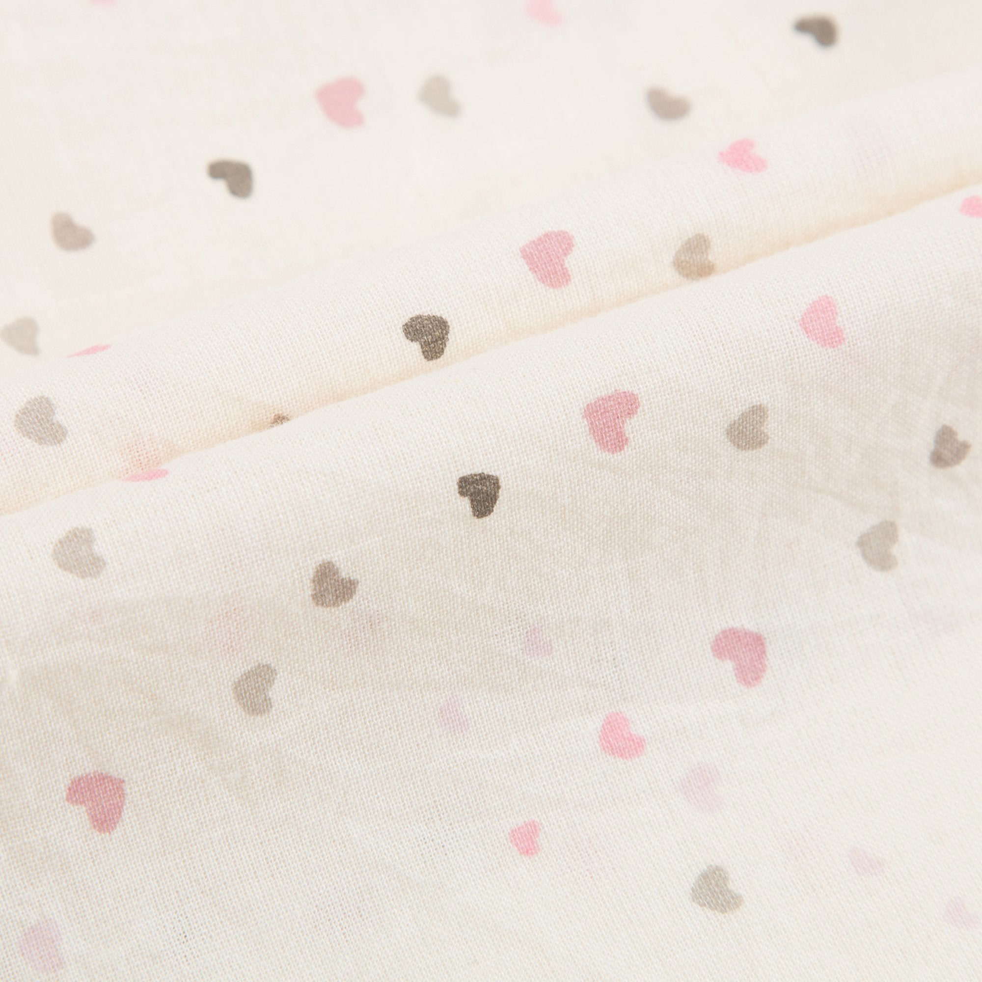 Girls Cream Heart  Cotton Bluose