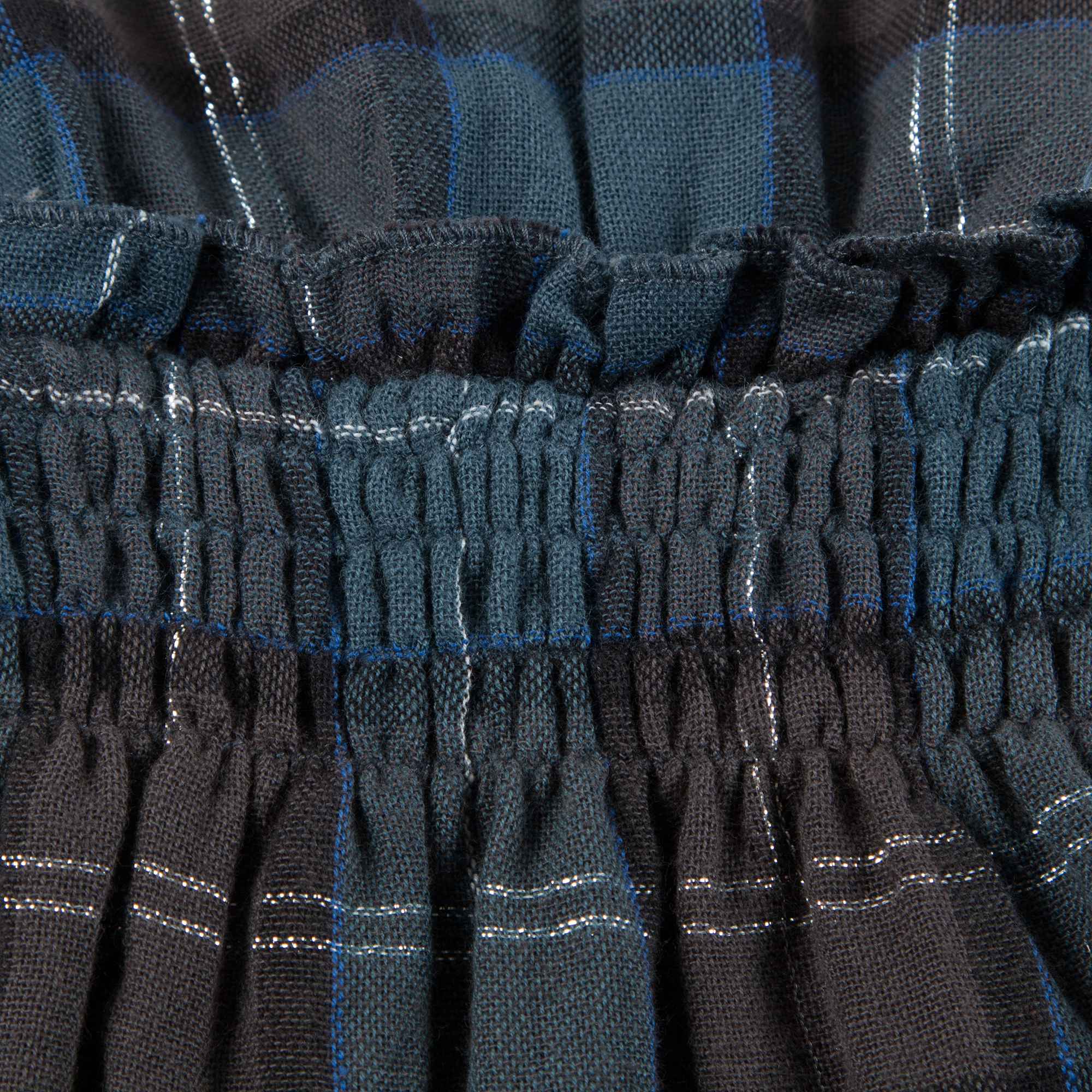 Girls Tartan silver Blue Cotton Dress