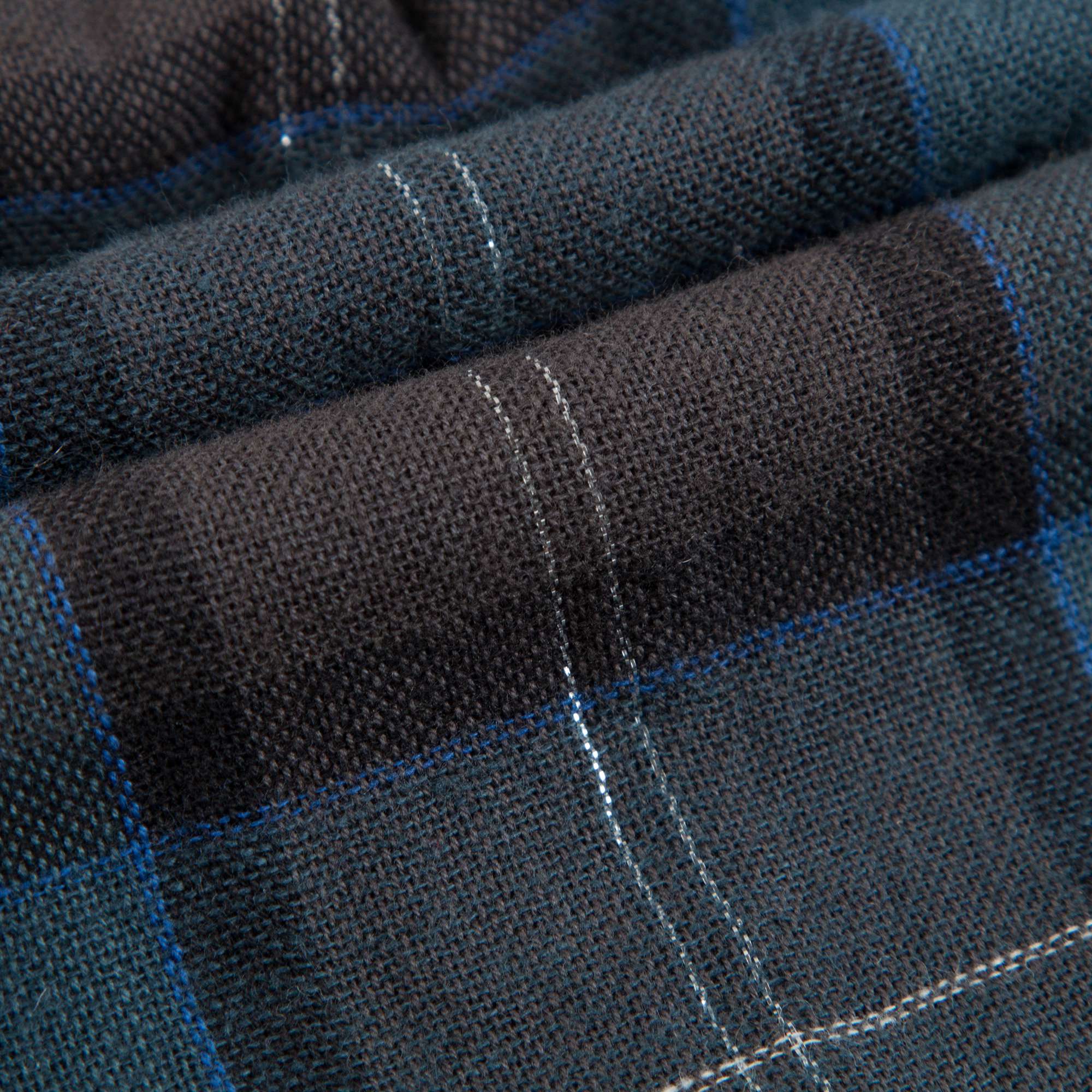 Girls Tartan silver Blue Cotton Dress