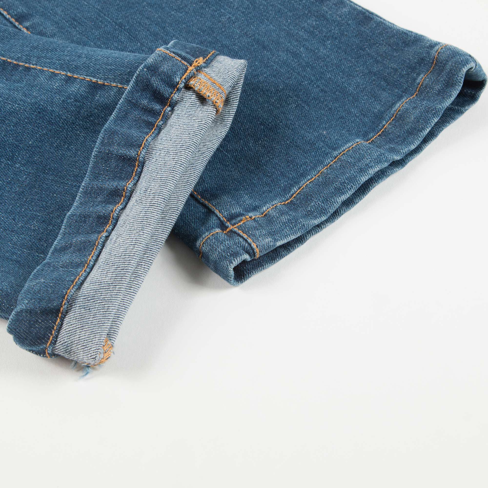 Girls Blue Denim Cotton Trousers