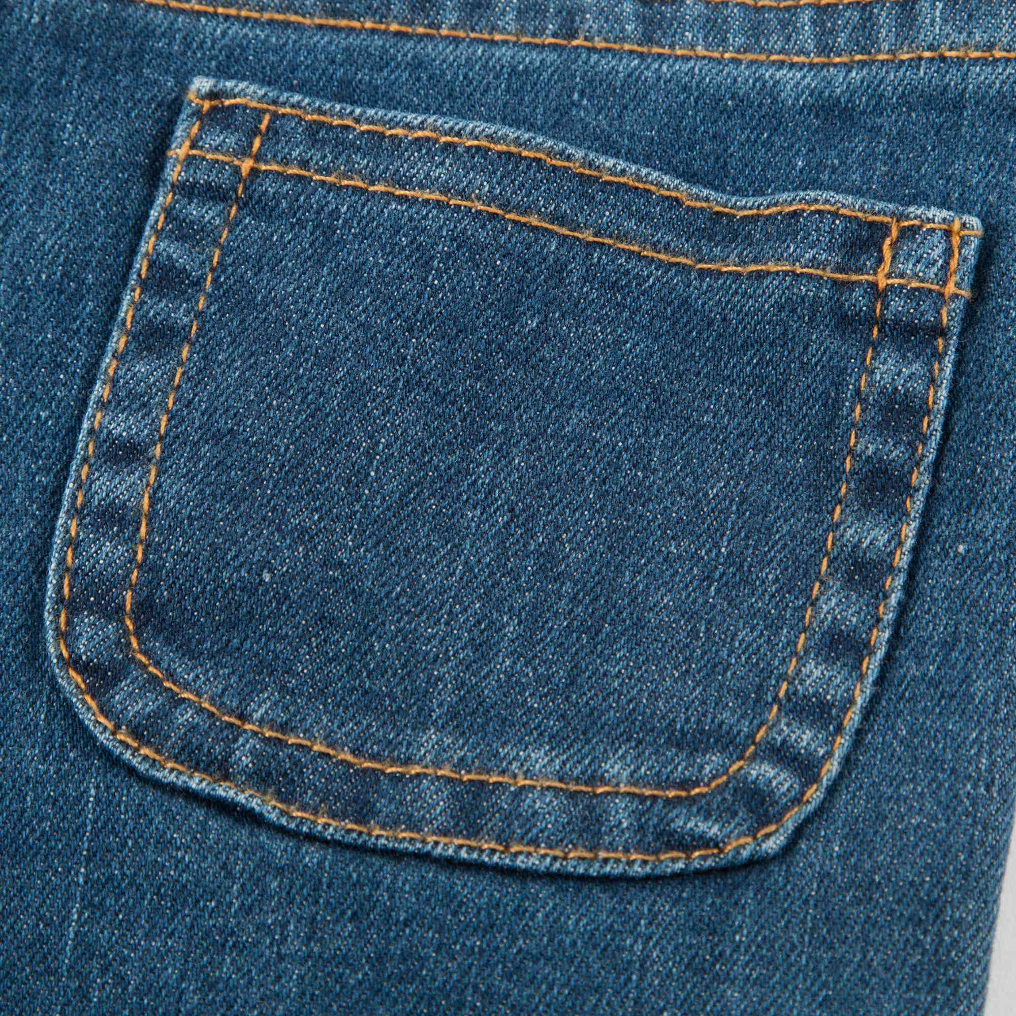 Girls Blue Denim Cotton Trousers