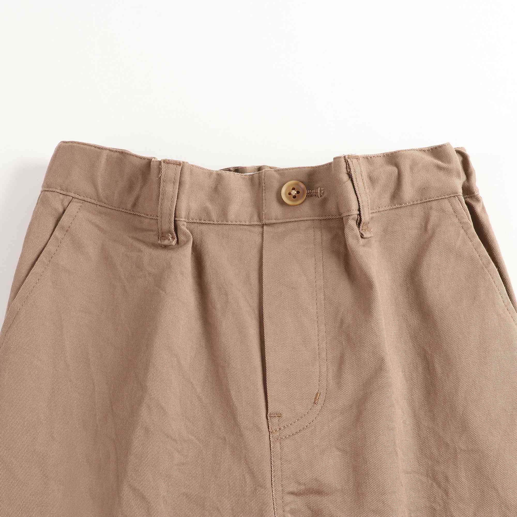 Girls Beige Cotton Trousers