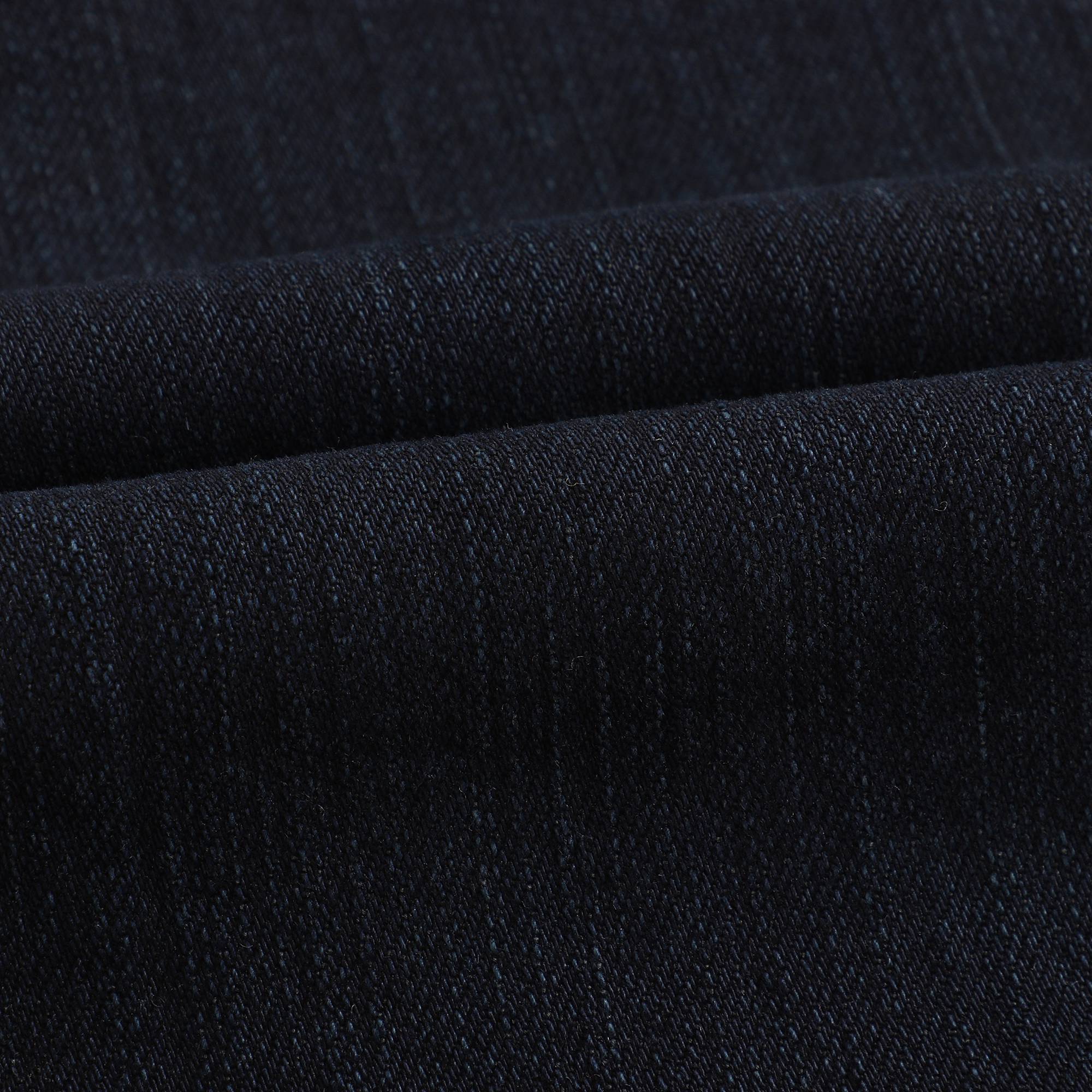 Girls Navy Denim Cotton Trousers
