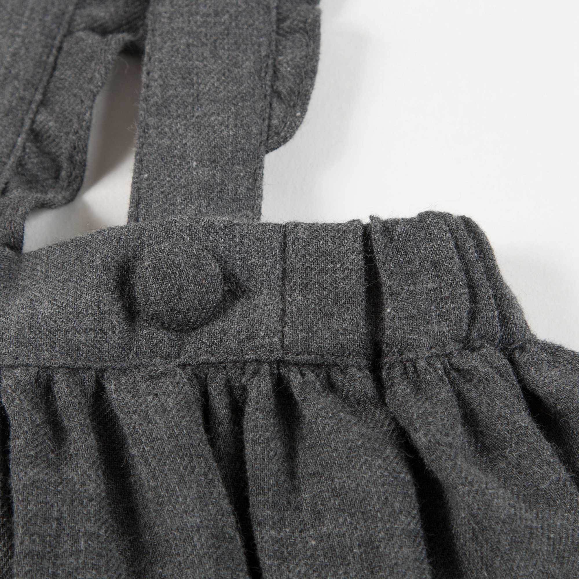 Girls Grey Cotton Skirt